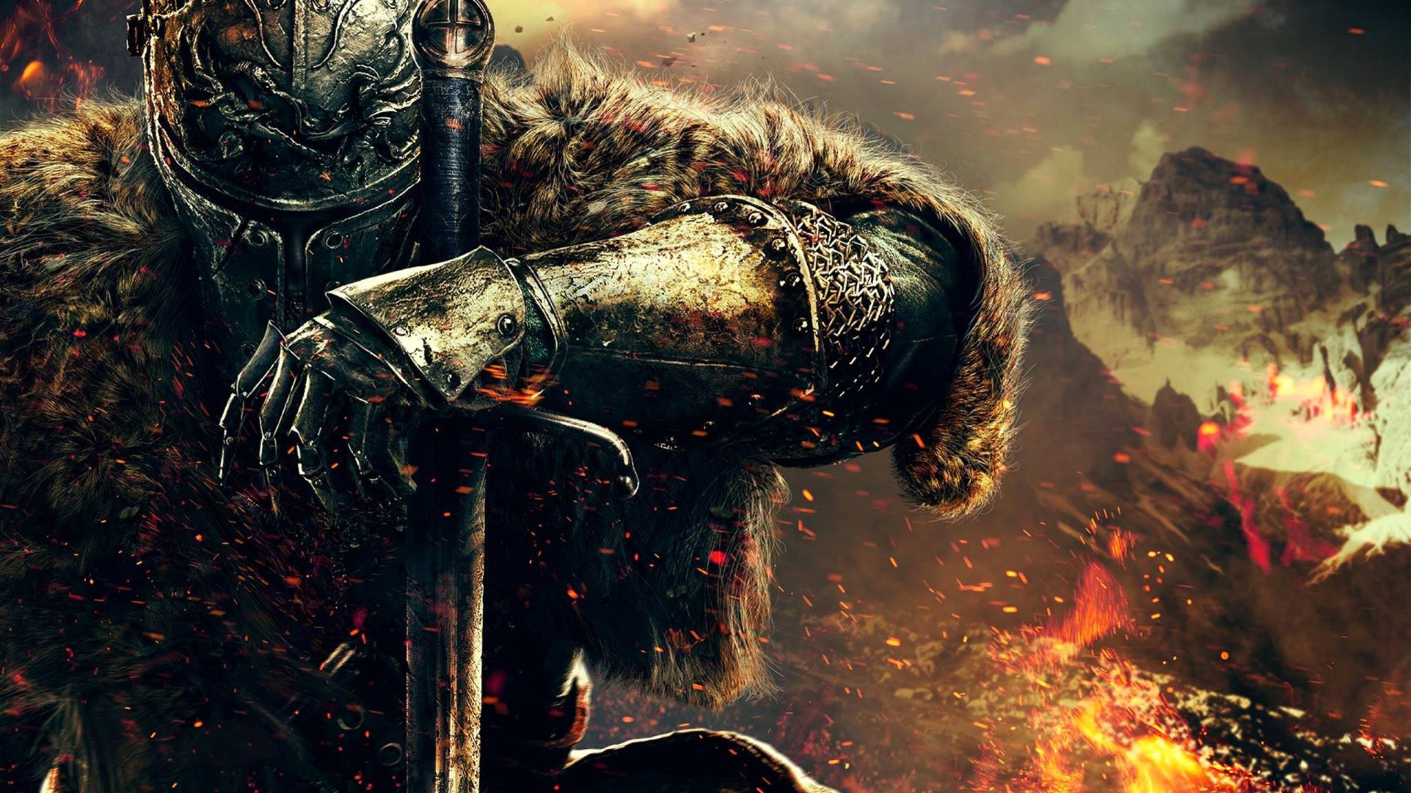 General 2048x1152 Dark Souls Dark Souls II video game characters video game art armor sword video games