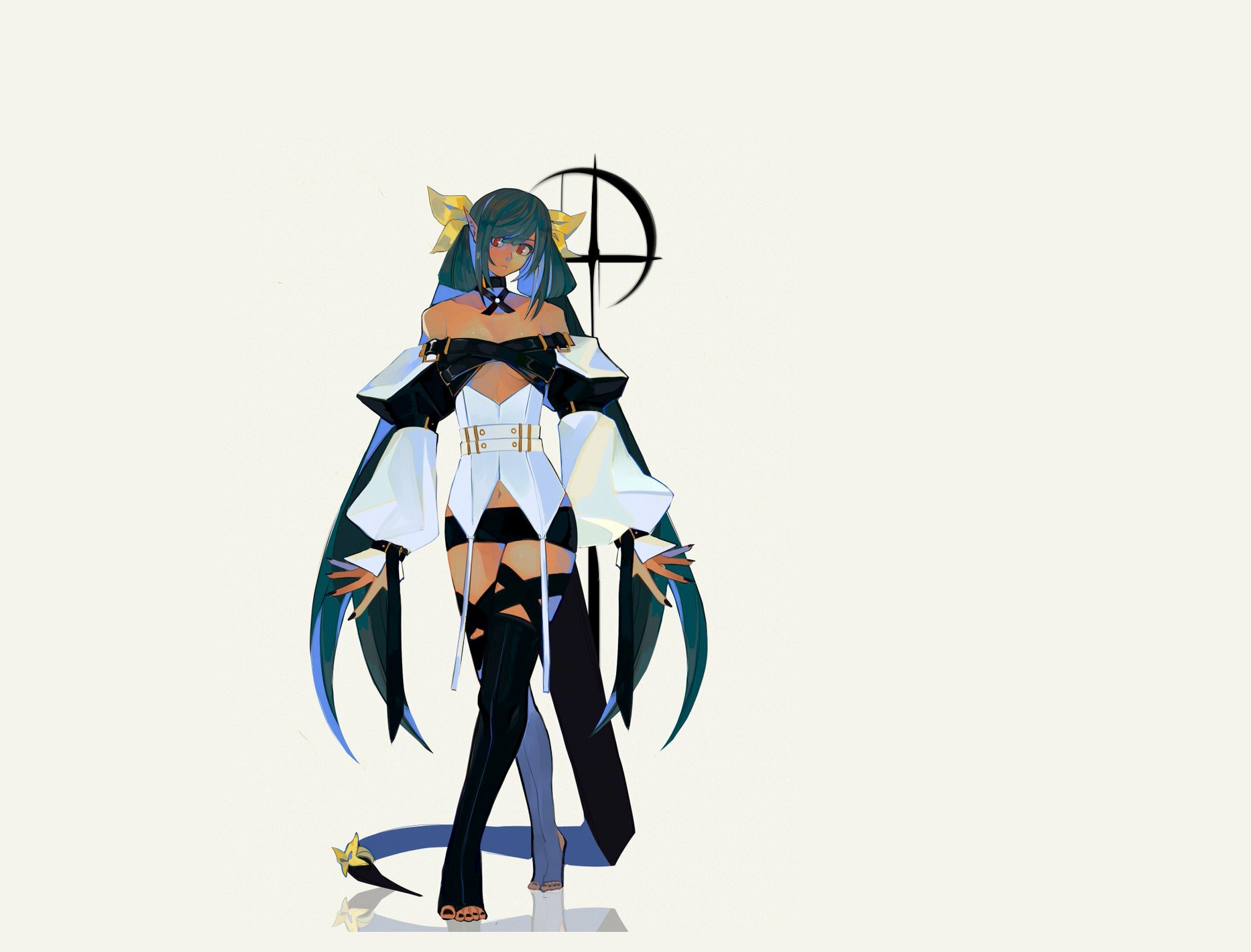 Anime 1866x1420 Guilty Gear Dizzy (Guilty Gear) anime girls minimalism blue hair anime games