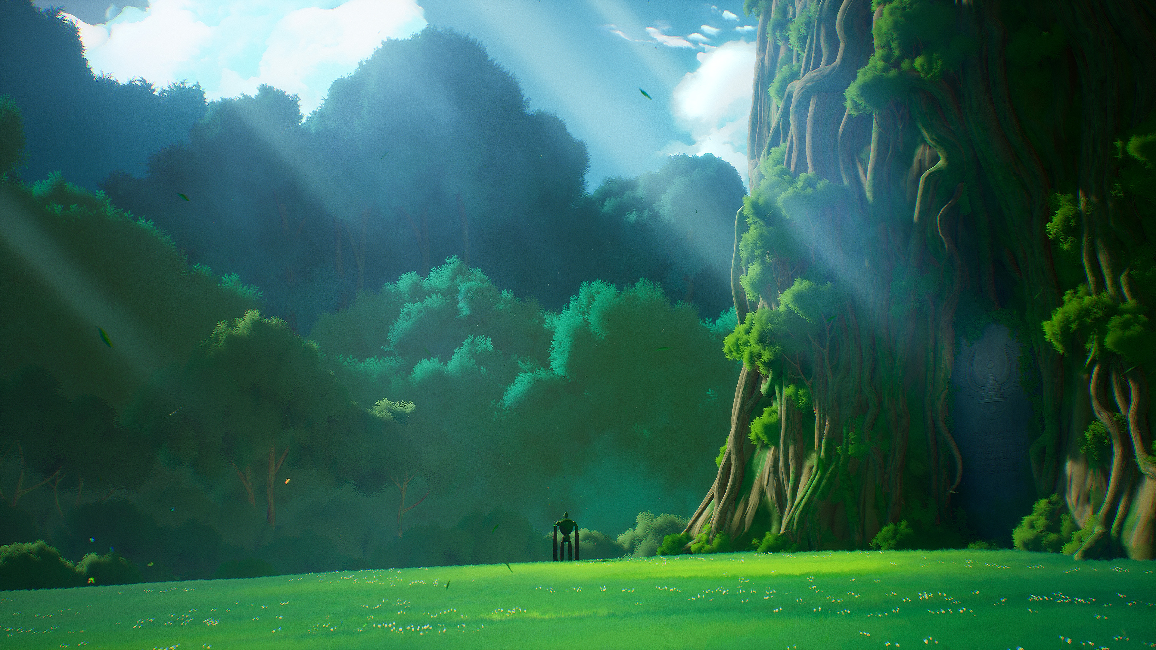 General 3840x2160 digital art artwork illustration fan art environment nature Laputa: Castle in the Sky landscape forest sunlight anime grass 4K Studio Ghibli