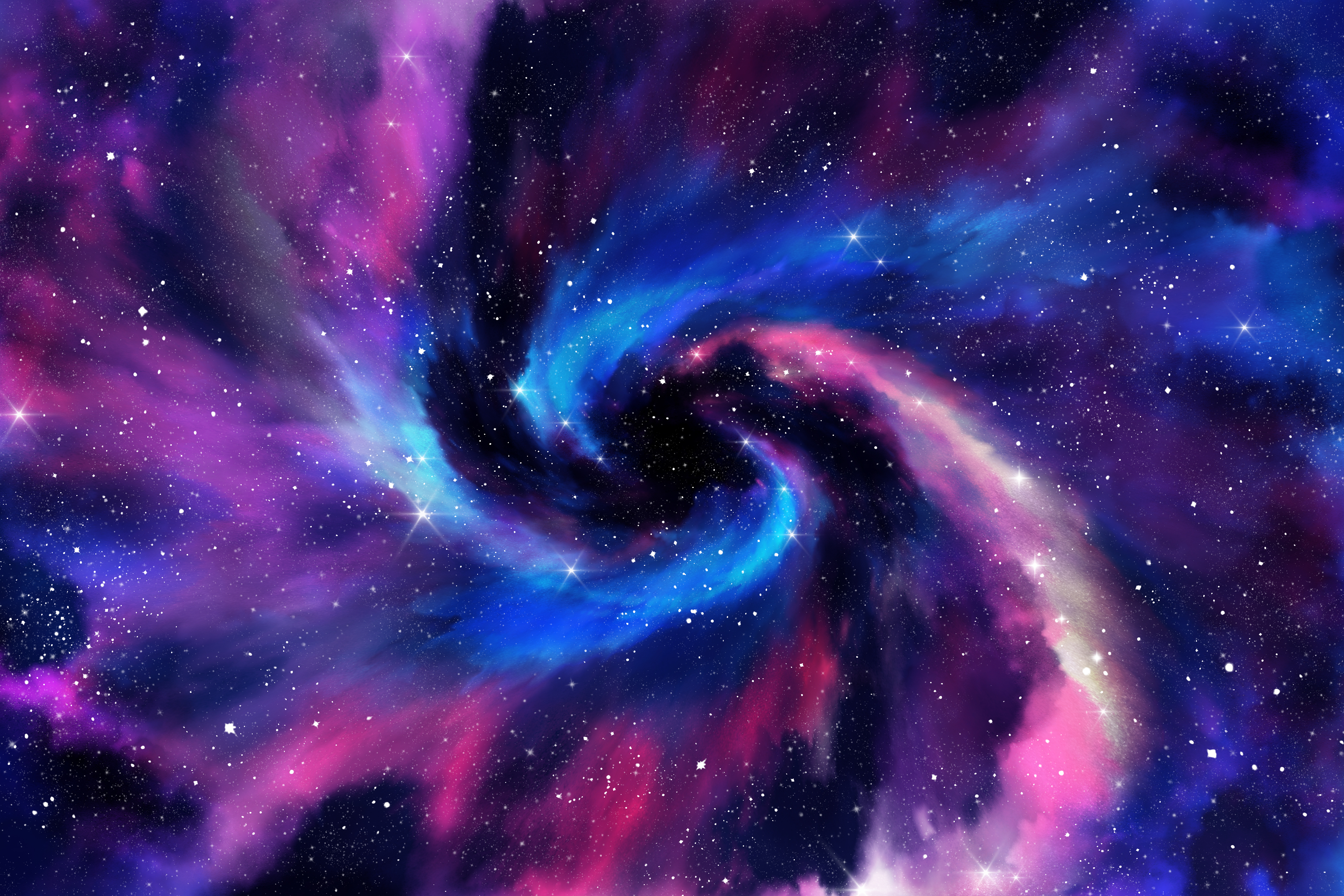 General 3840x2560 spiral galaxy event horizon stars digital art artwork illustration nebula astronomy spiral galaxy