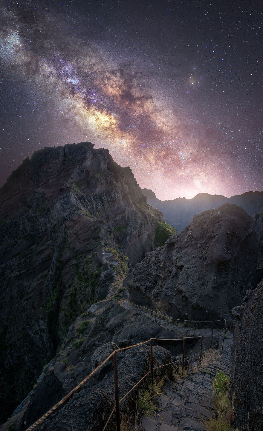 General 880x1444 nature landscape portrait display night mountains rocks stars Milky Way Alexander Forst starry night