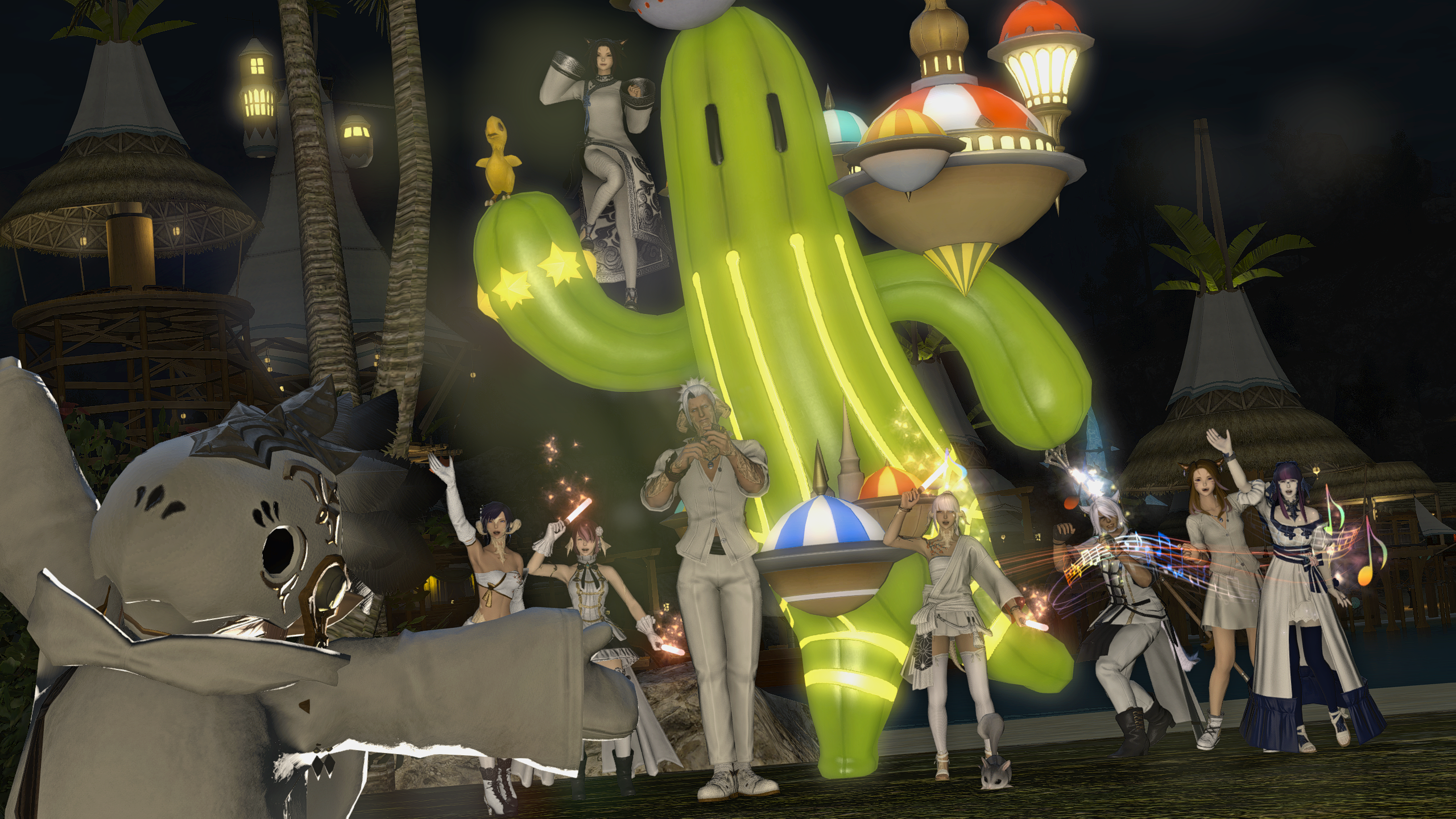 General 2560x1440 Final Fantasy XIV: A Realm Reborn white oNyx cactus digital art video games