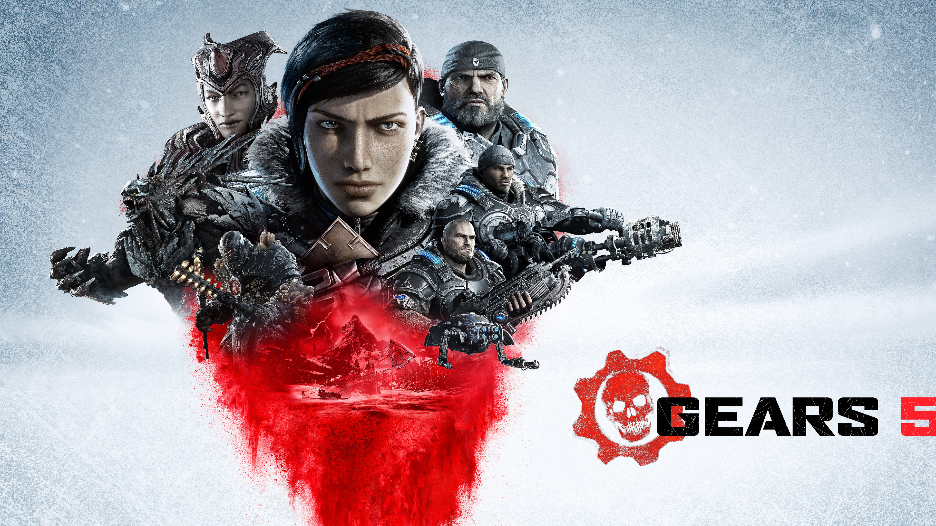 General 3840x2160 Xbox Gears of War video games video game art Gears 5 dark hair women video game girls video game men
