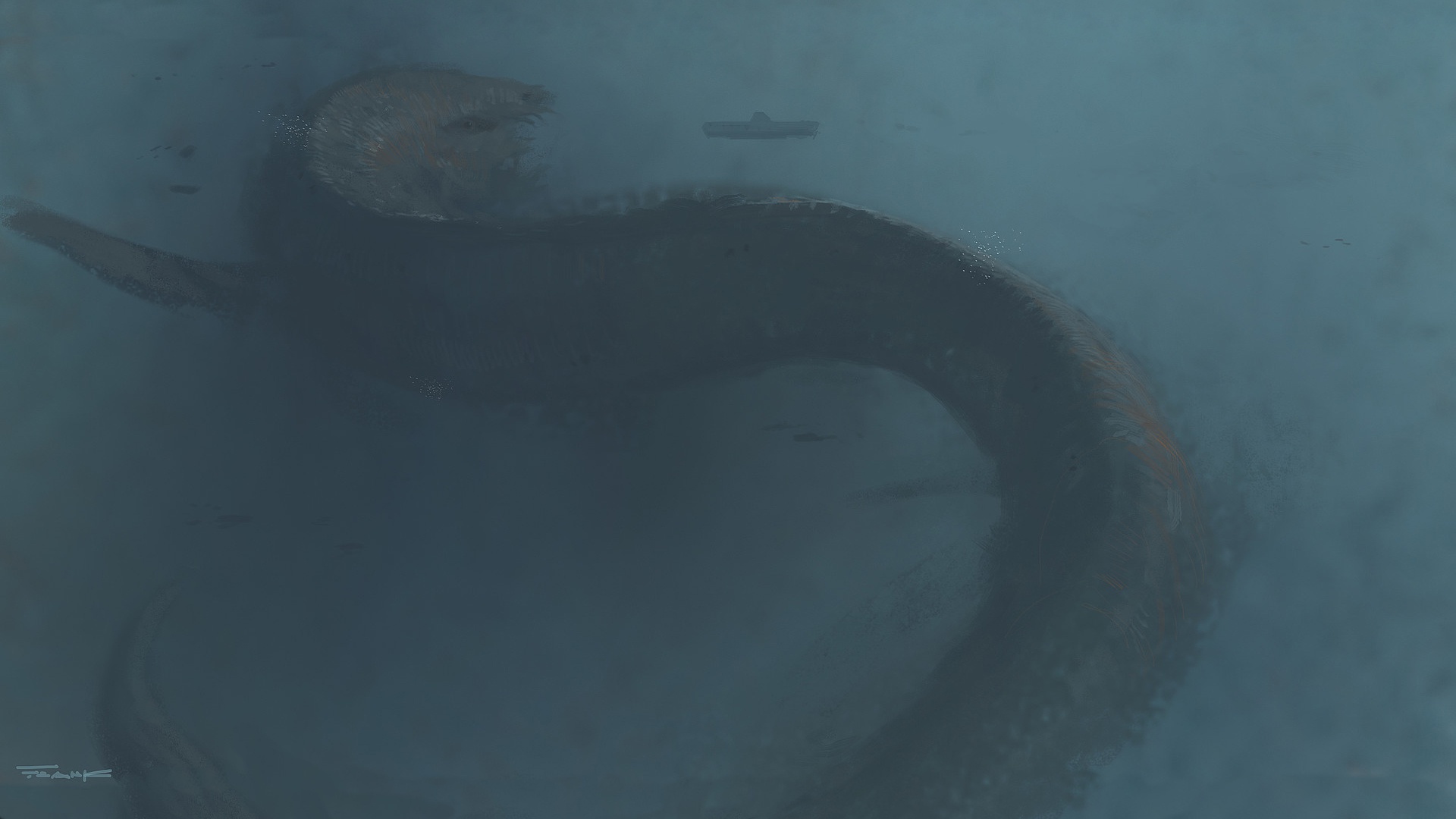 General 1920x1080 underwater creature artwork submarine