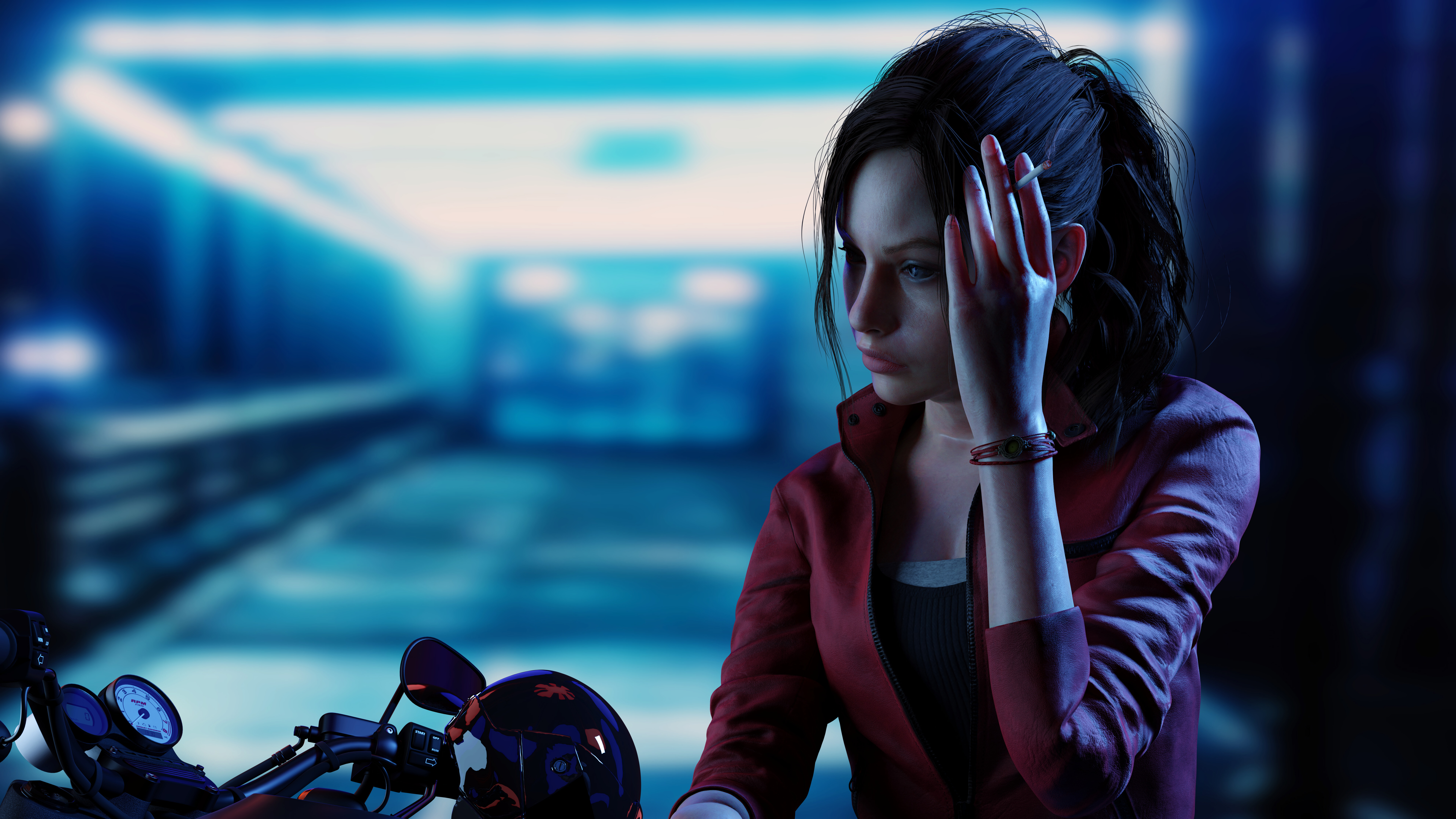 General 7680x4320 Claire Redfield Resident Evil Resident Evil 2 Resident Evil 2 Remake video game art video game characters video game girls Video Game Horror