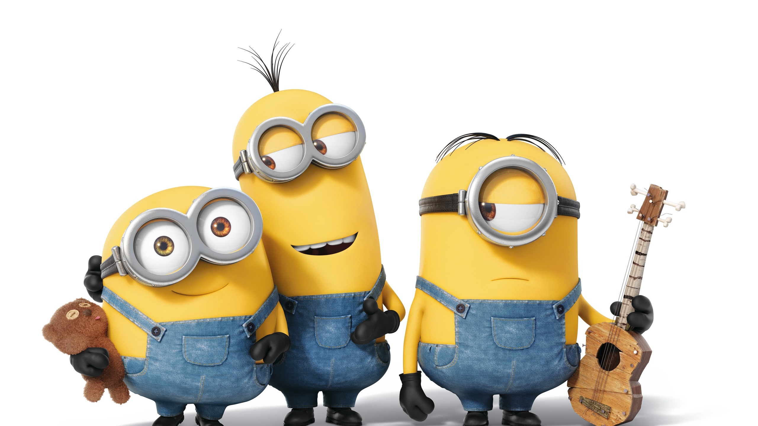 General 2560x1440 minions animation white background movies movie characters Universal Pictures
