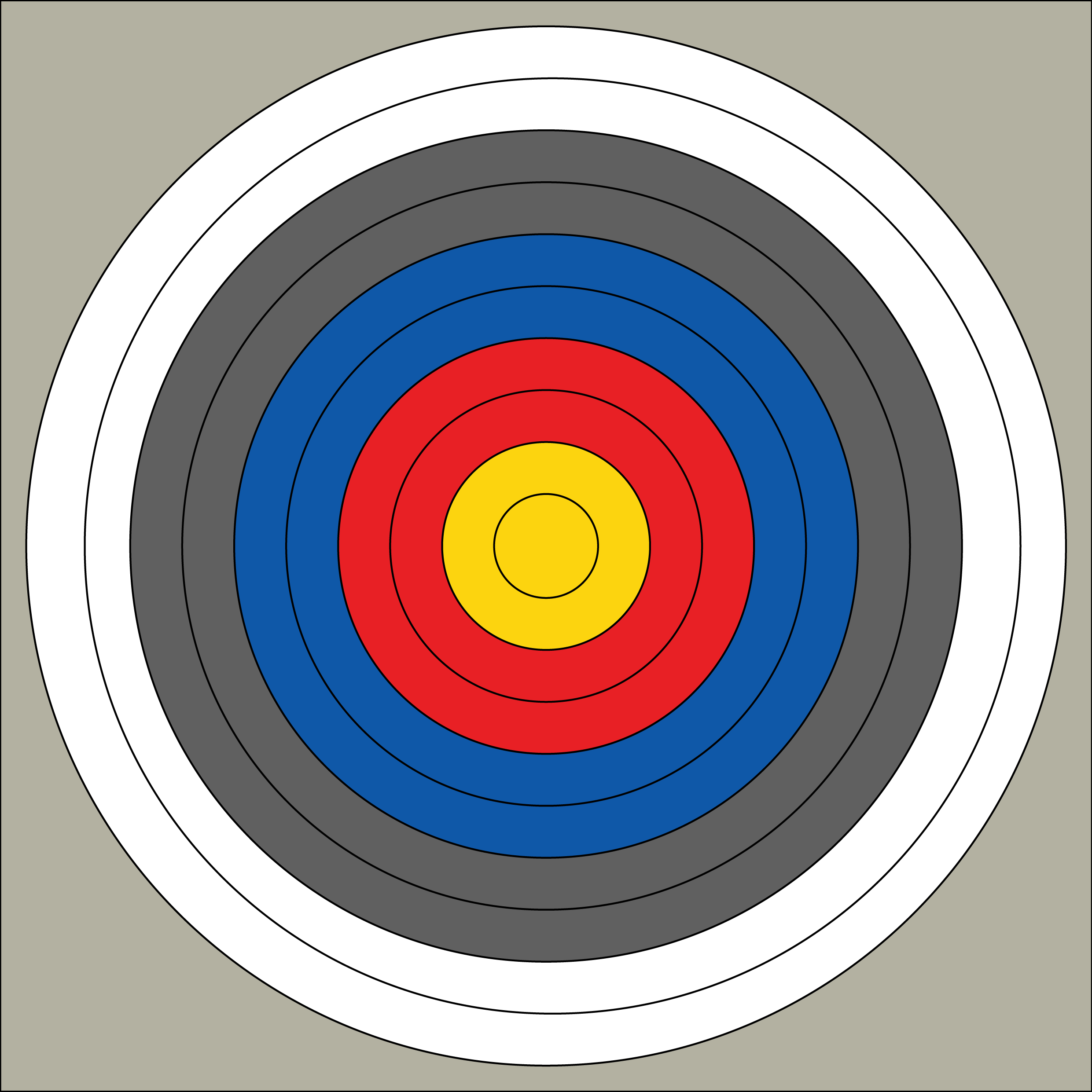 General 2481x2482 targets blue red yellow circle gray