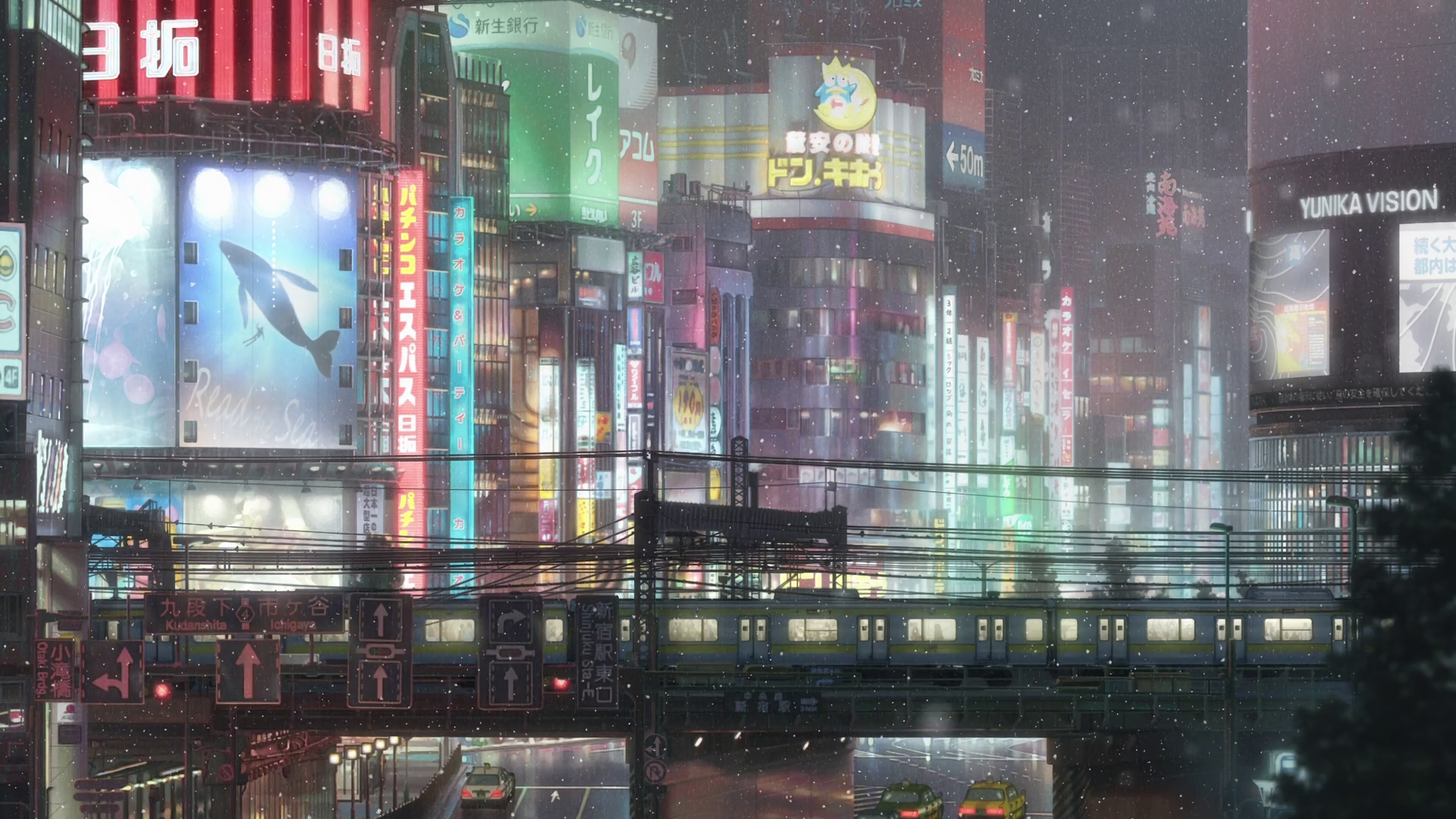 Anime 3840x2160 anime Japan city Tenki no Ko rain