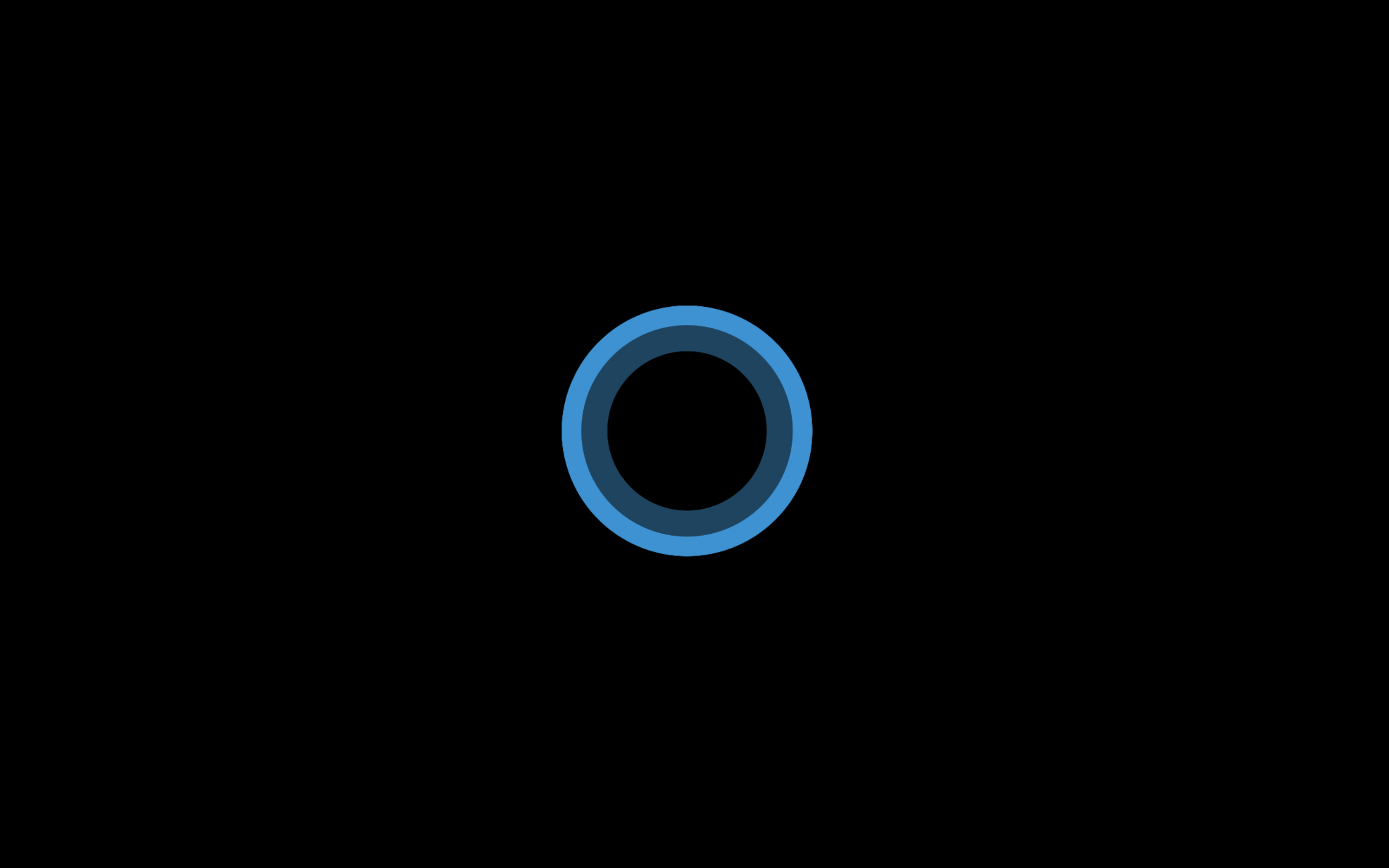 General 2880x1800 minimalism circle blue simple background black background Cortana (Halo) video games