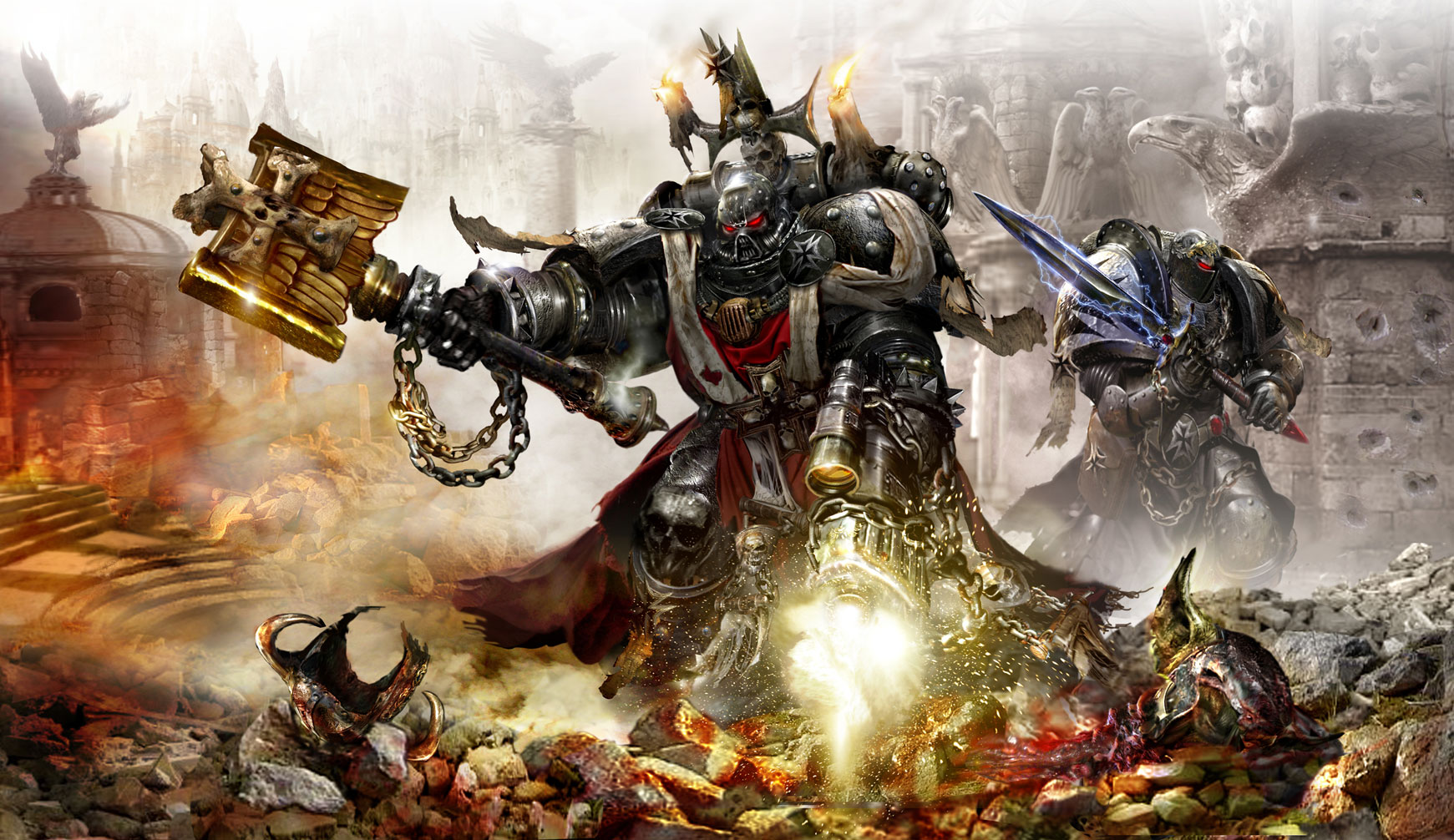 General 1741x1006 Warhammer 40,000 space marines battle Black Templars video games video game characters