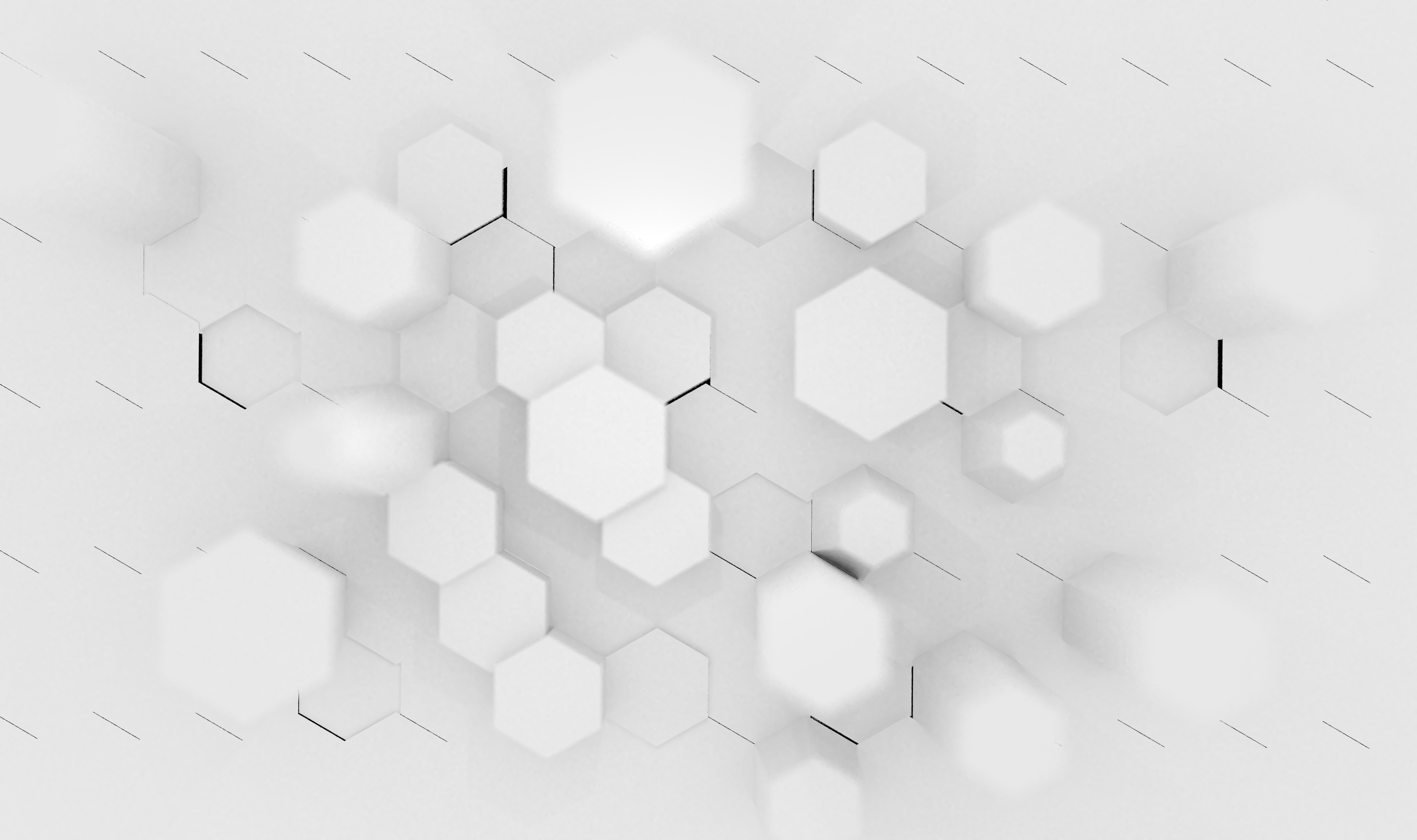 General 3640x2160 hexagon white abstract 3D Abstract