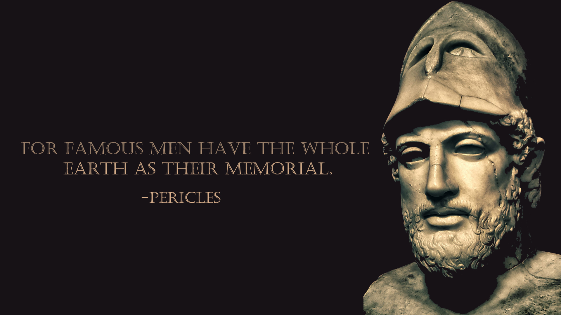 General 1920x1080 Pericles quote philosophy simple background statue text