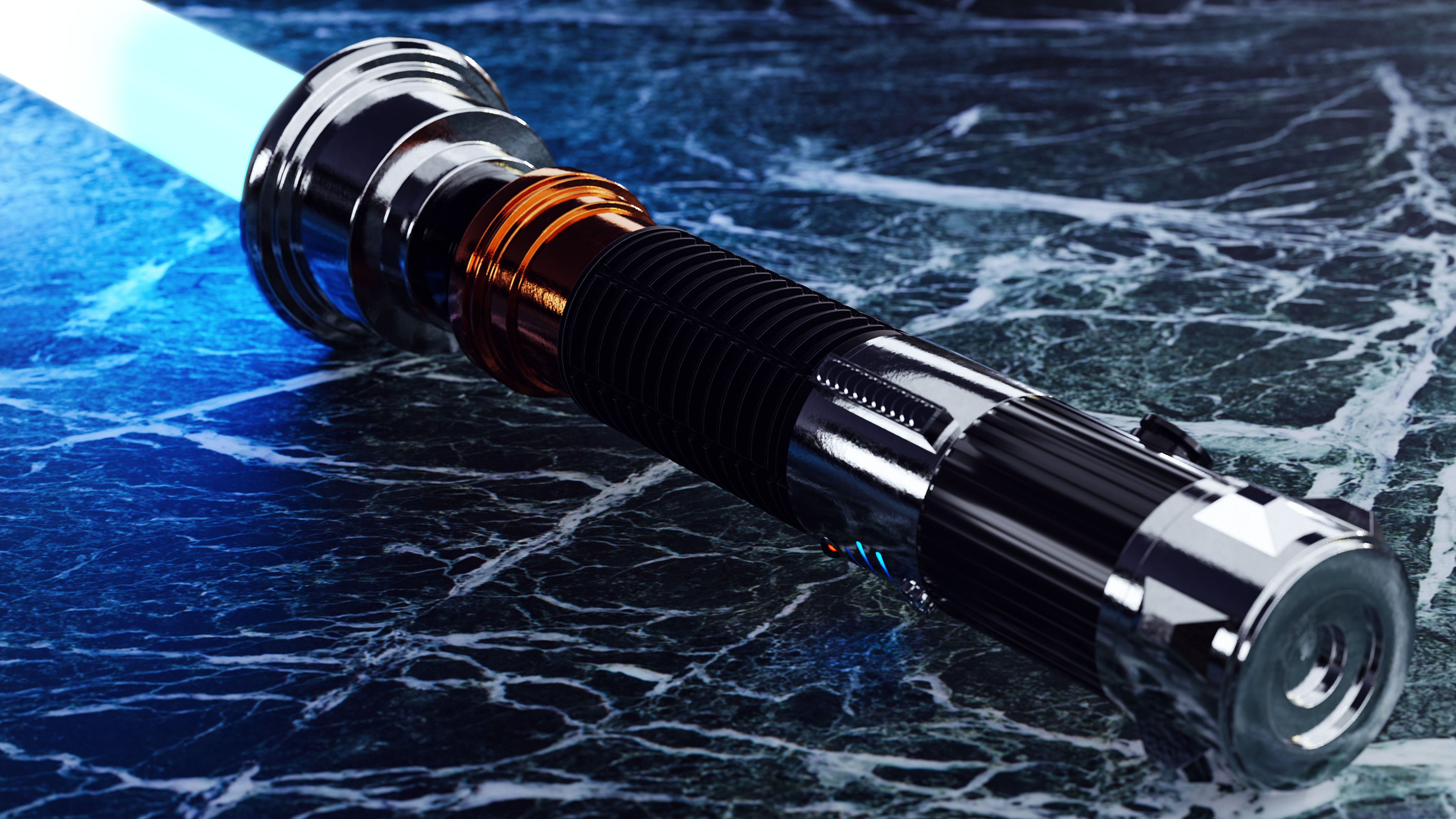 General 3840x2160 CGI digital art lightsaber Star Wars 4K science fiction Futuristic Weapons weapon