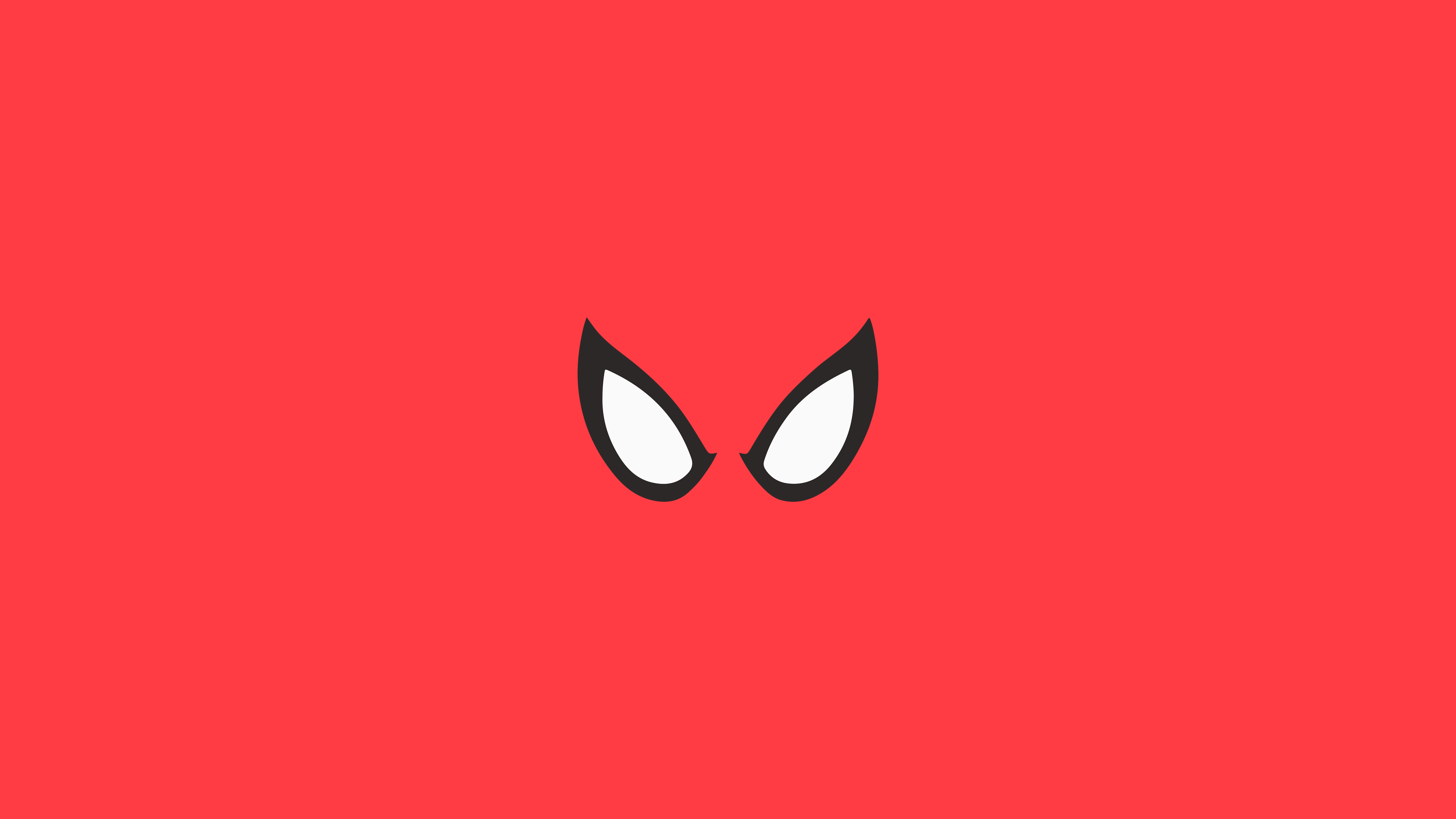 General 4608x2592 minimalism superhero Marvel Cinematic Universe Spider-Man frontal view red background red simple background digital art