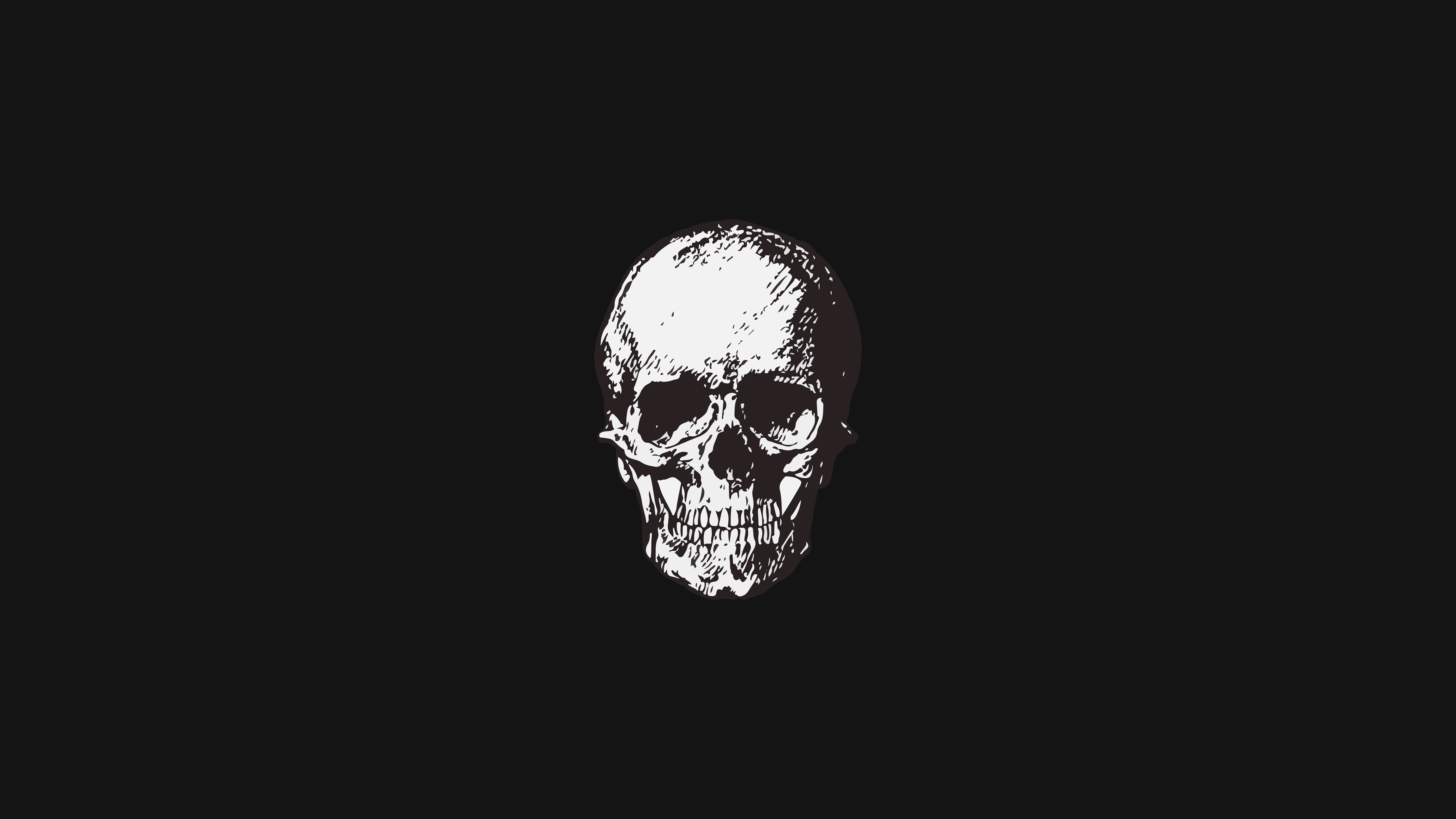 General 4608x2592 skull minimalism simple background digital art