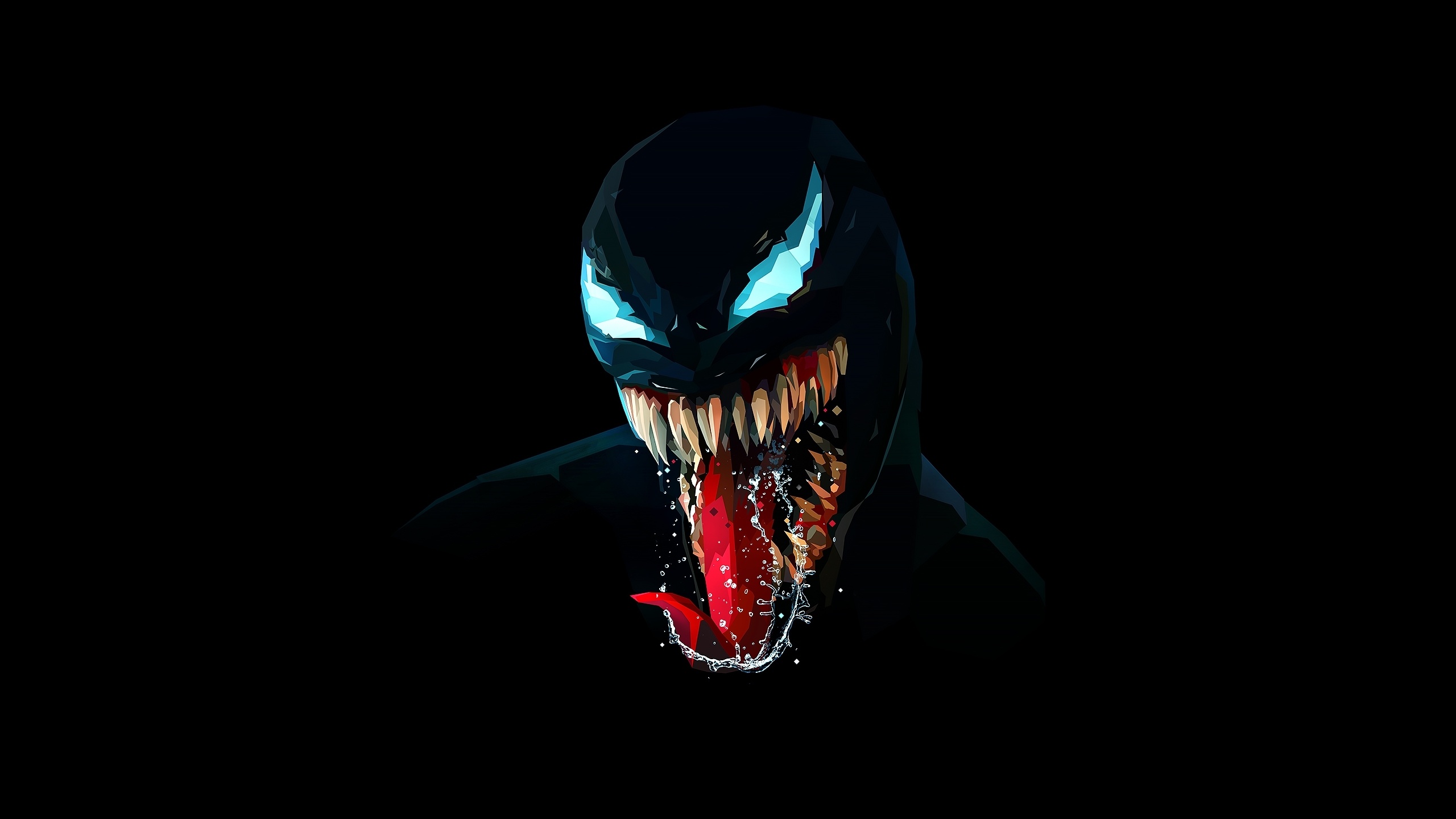 General 2560x1440 Venom dark Marvel Comics black