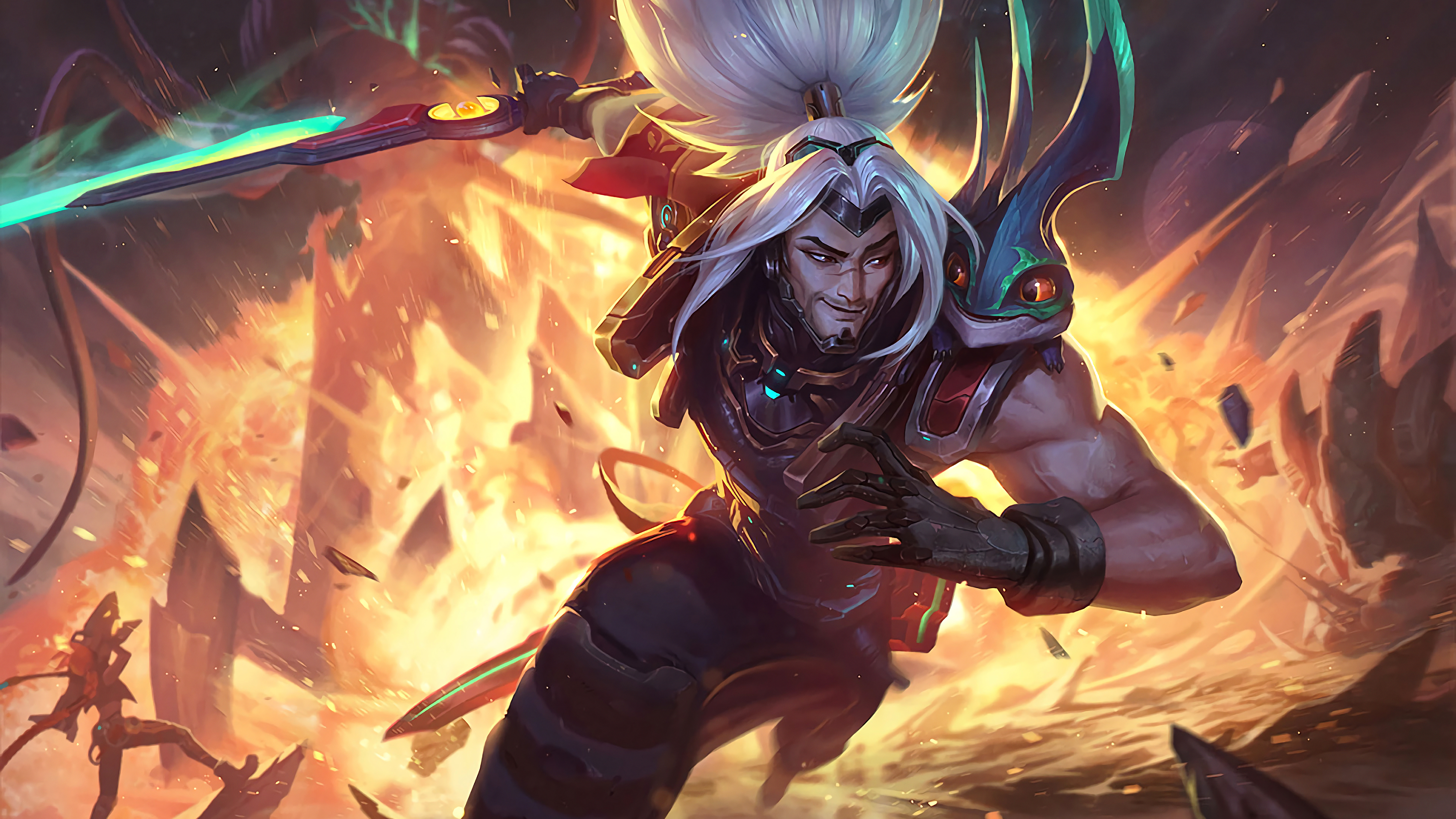 General 7680x4320 League of Legends Yasuo (League of Legends) men white hair Riot Games video games video game characters