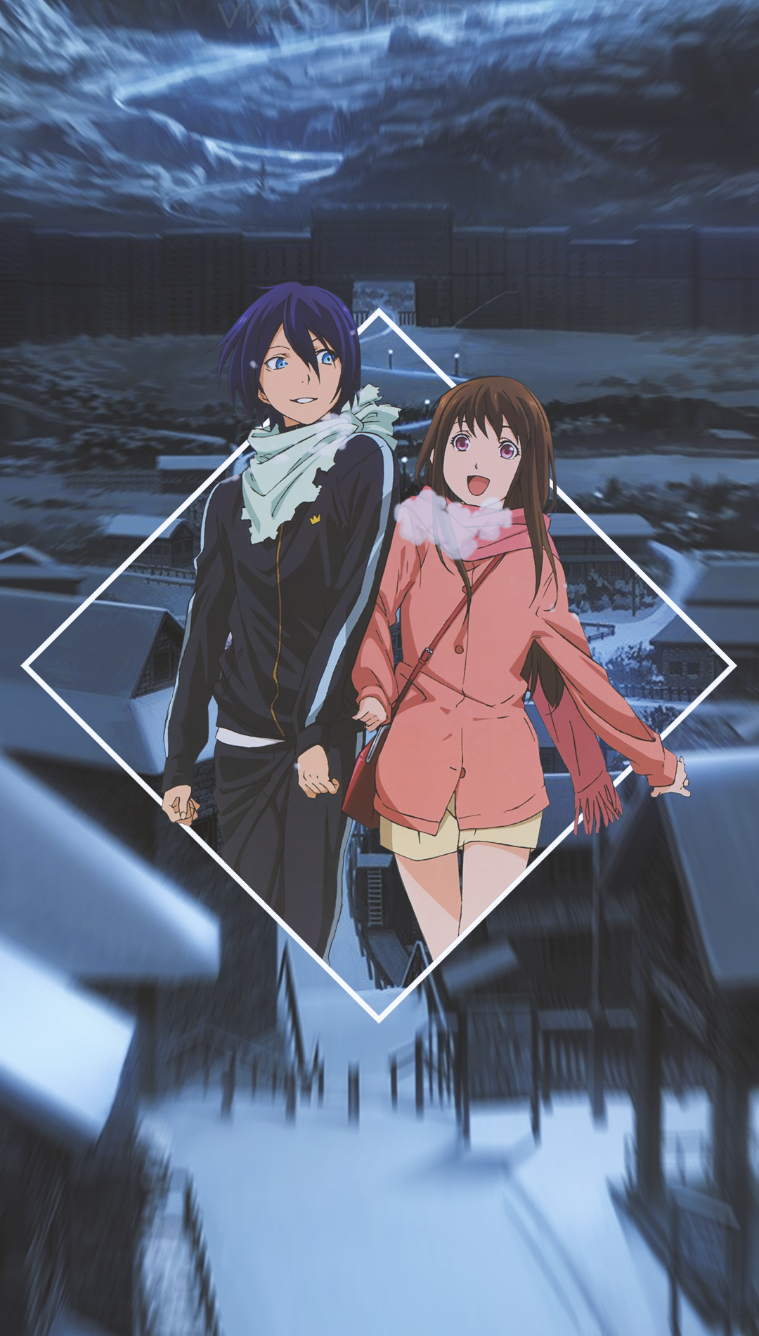 Anime 1080x1902 anime girls picture-in-picture anime Yato (Noragami) Yukine (Noragami) Noragami anime boys