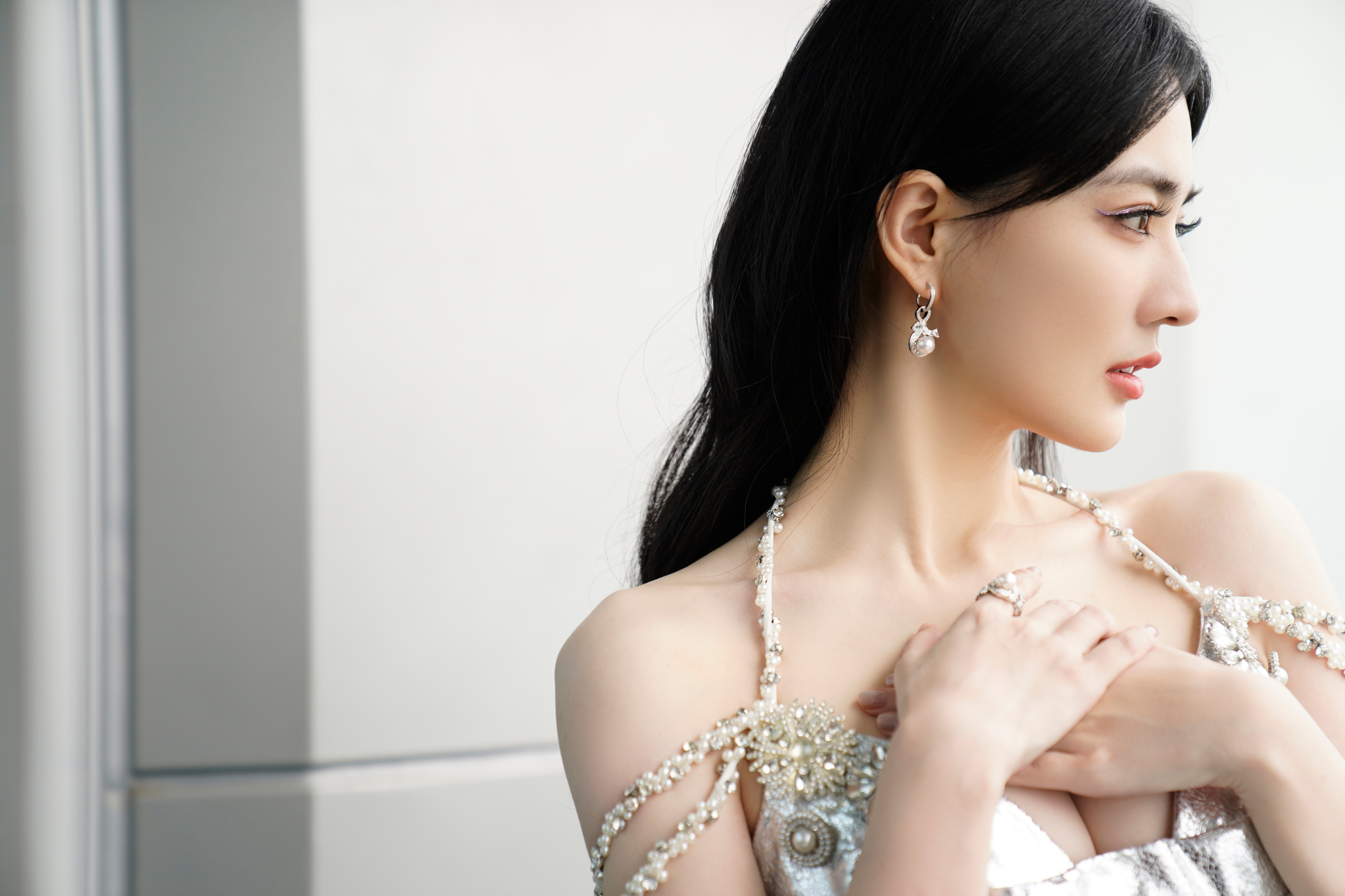 People 6000x4000 Asian women actress model looking away Xu lu hands crossed 4K