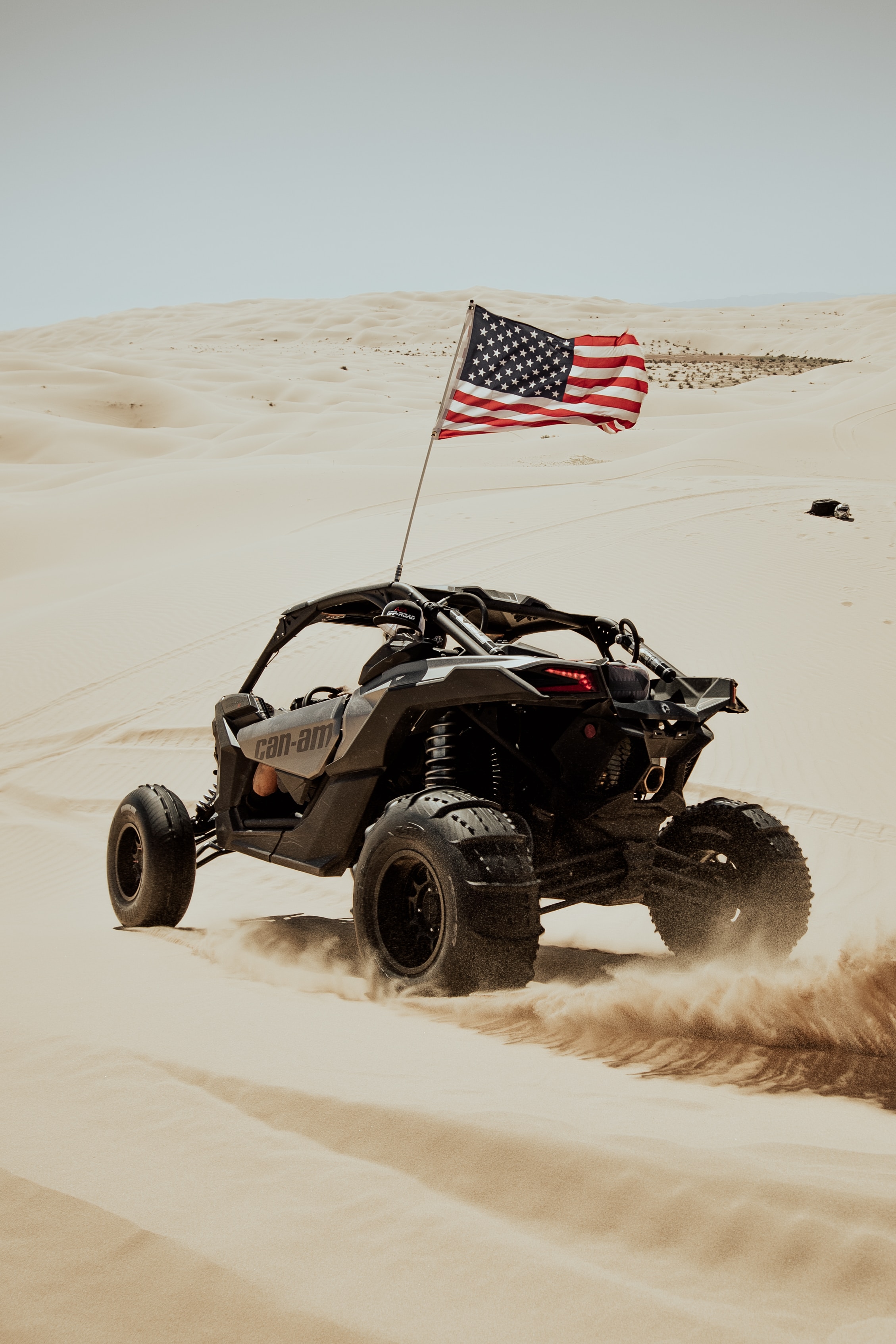 General 2258x3387 buggy vehicle desert offroad American flag flag dust daylight portrait display can am sand