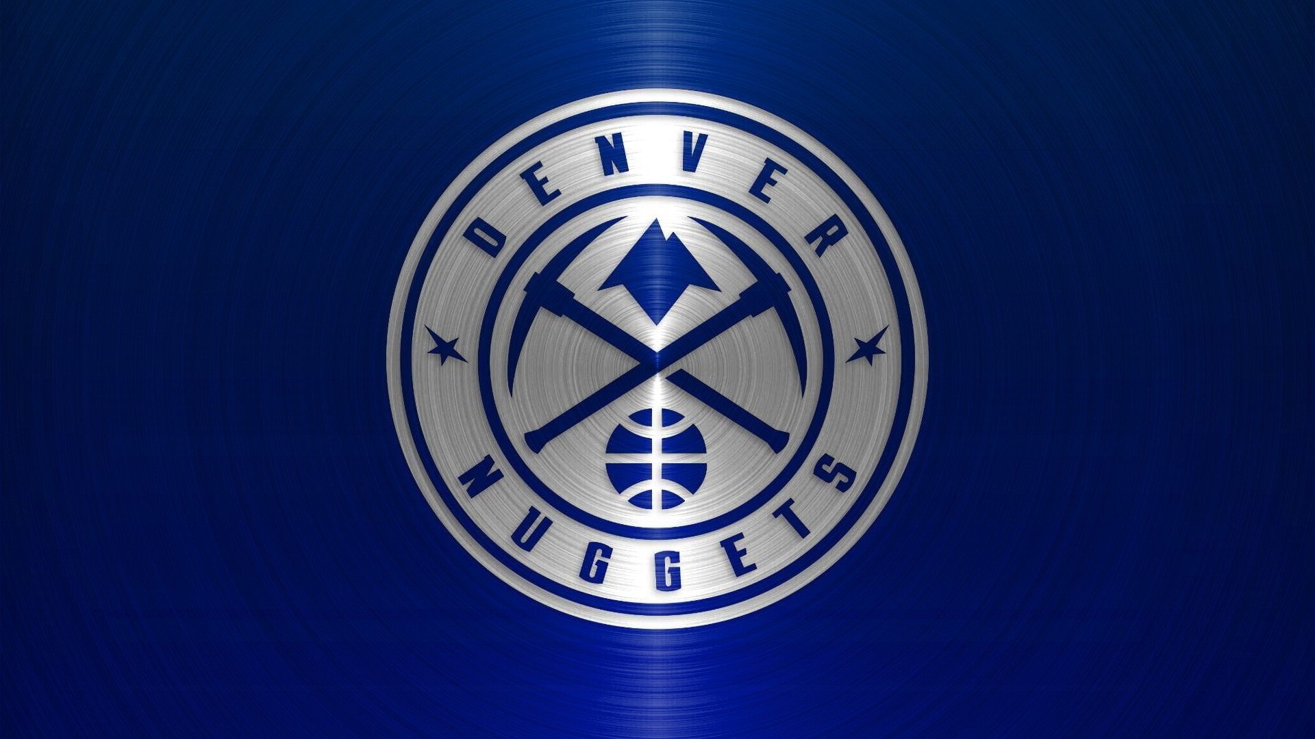 General 1920x1080 Denver Nuggets NBA logo Colorado Denver minimalism simple background blue background axes