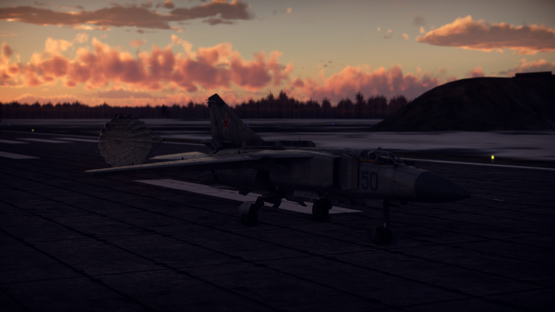 General 1920x1080 MiG-23 jet fighter airplane War Thunder sunset sunset glow clouds sky aircraft video games CGI