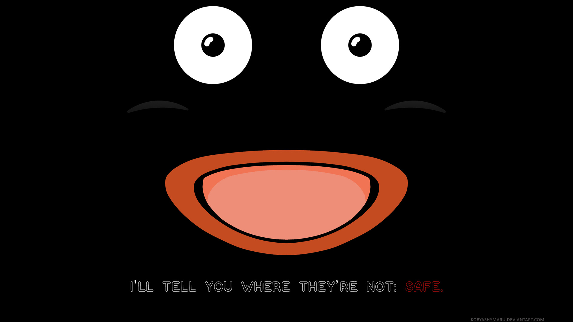 General 1920x1080 simple background text Mr. Poppo Dragon Ball black background smiling looking at viewer open mouth