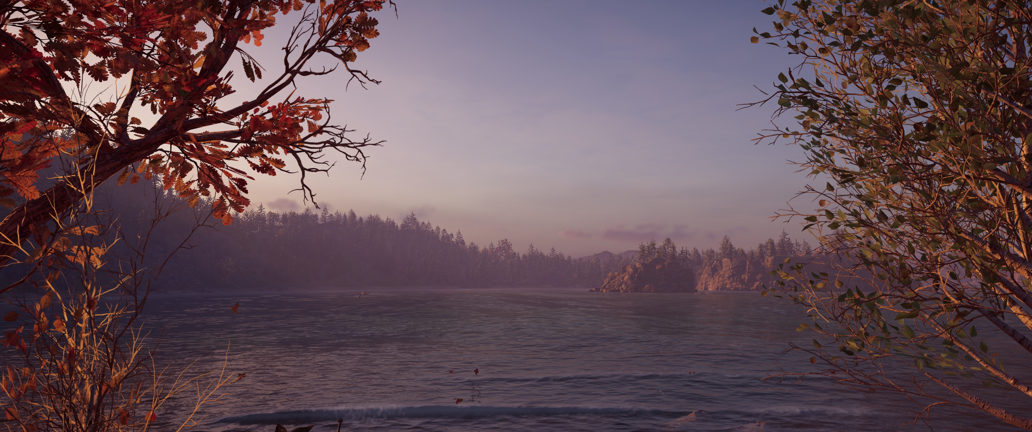 General 3440x1440 Assassins Creed: Odyssey Greece video games Assassin's Creed Ubisoft video game art screen shot water trees sky leaves lake CGI