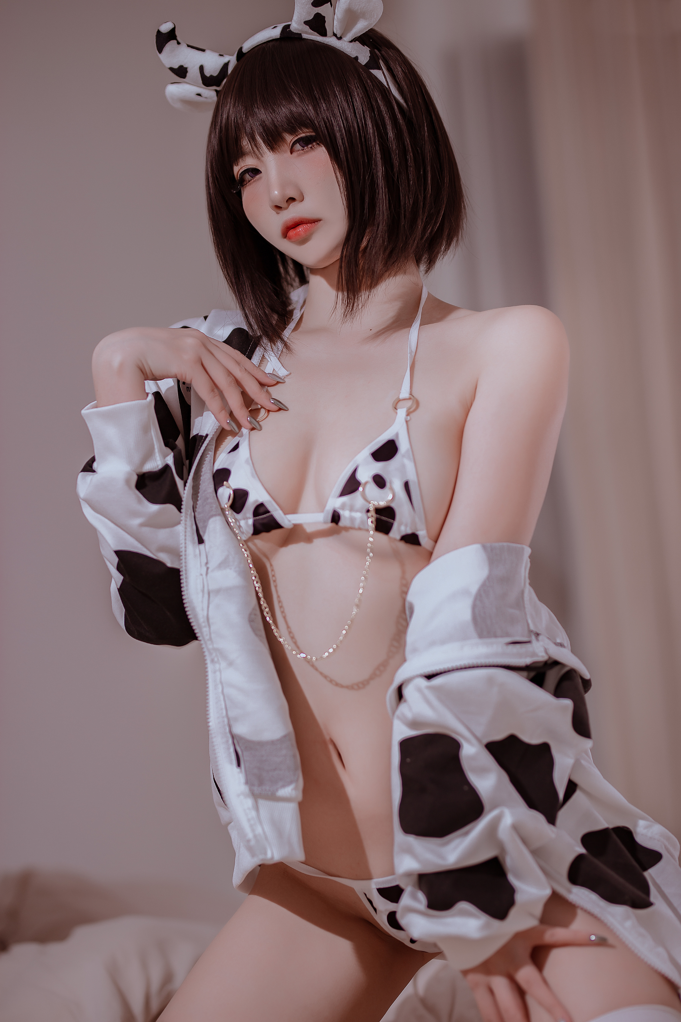 People 2688x4032 women model Asian cosplay cow girl cowkinis Erzuo Nisa