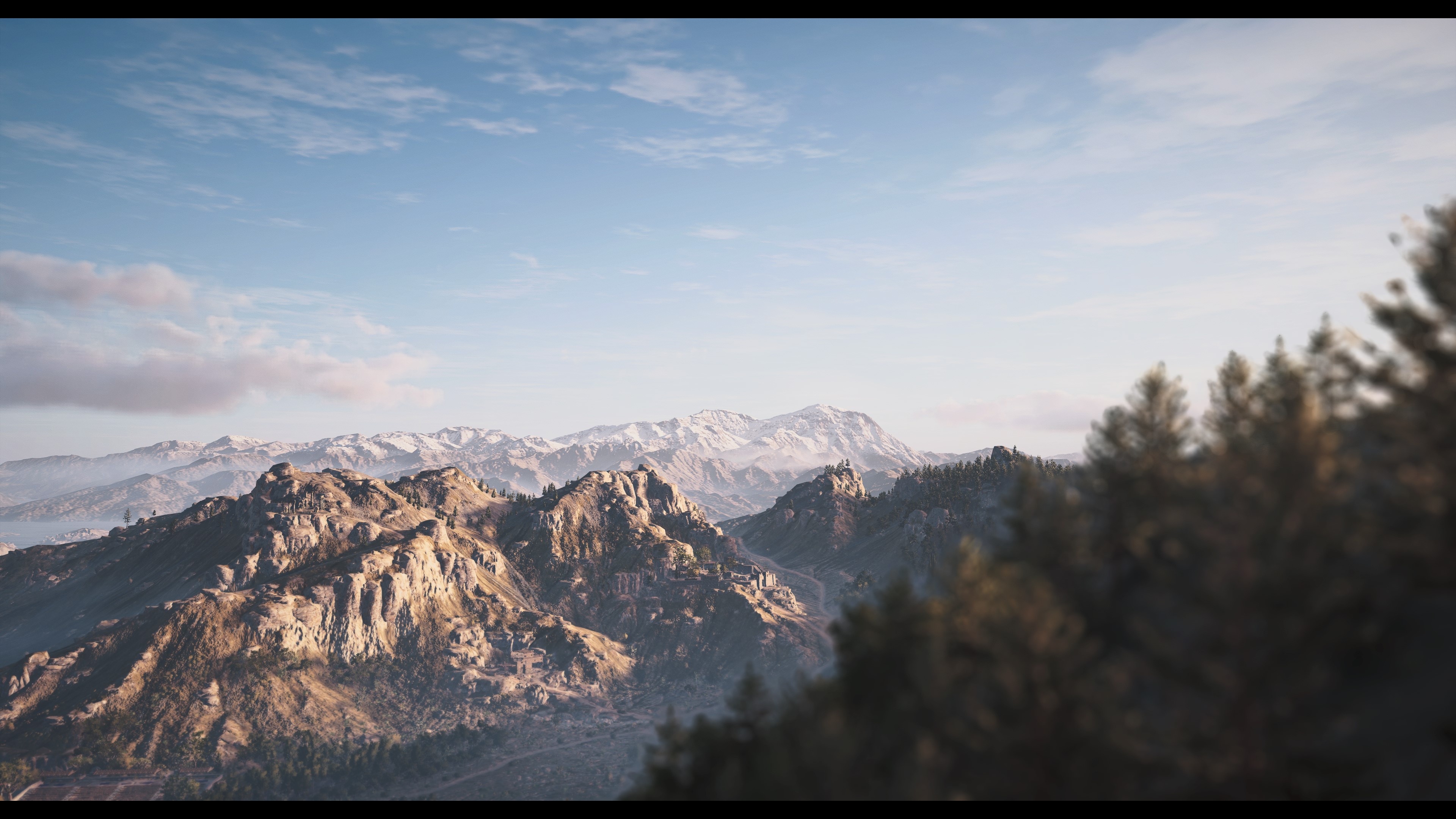 General 3840x2160 Assassins Creed: Odyssey HDR PC gaming reshade video games mountains nature CGI clouds sky
