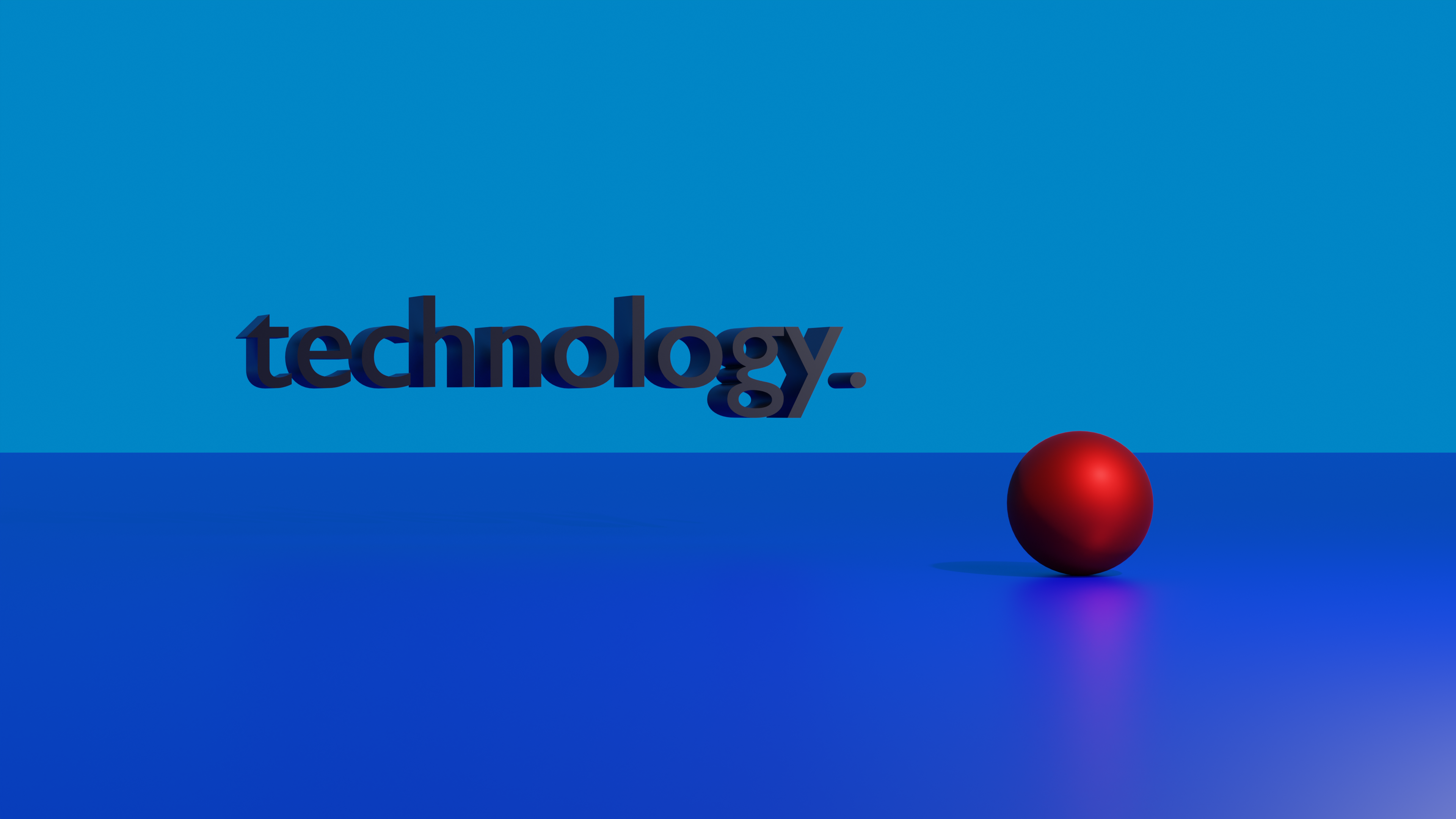 General 3840x2160 4K 3D Abstract abstract Blender ball text technology CGI simple background minimalism digital art