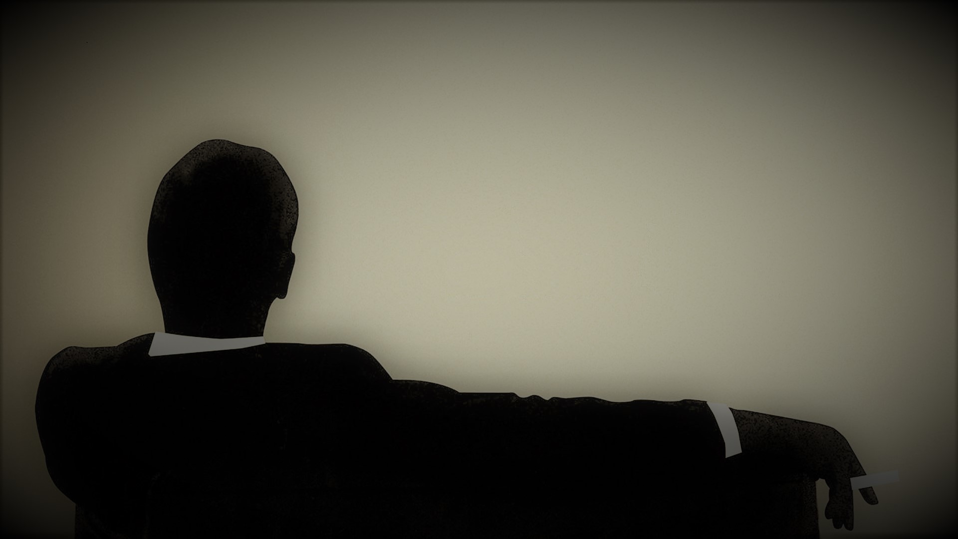 General 1920x1080 Mad Men TV series smoking cigarettes Don Draper silhouette relaxing minimalism simple background