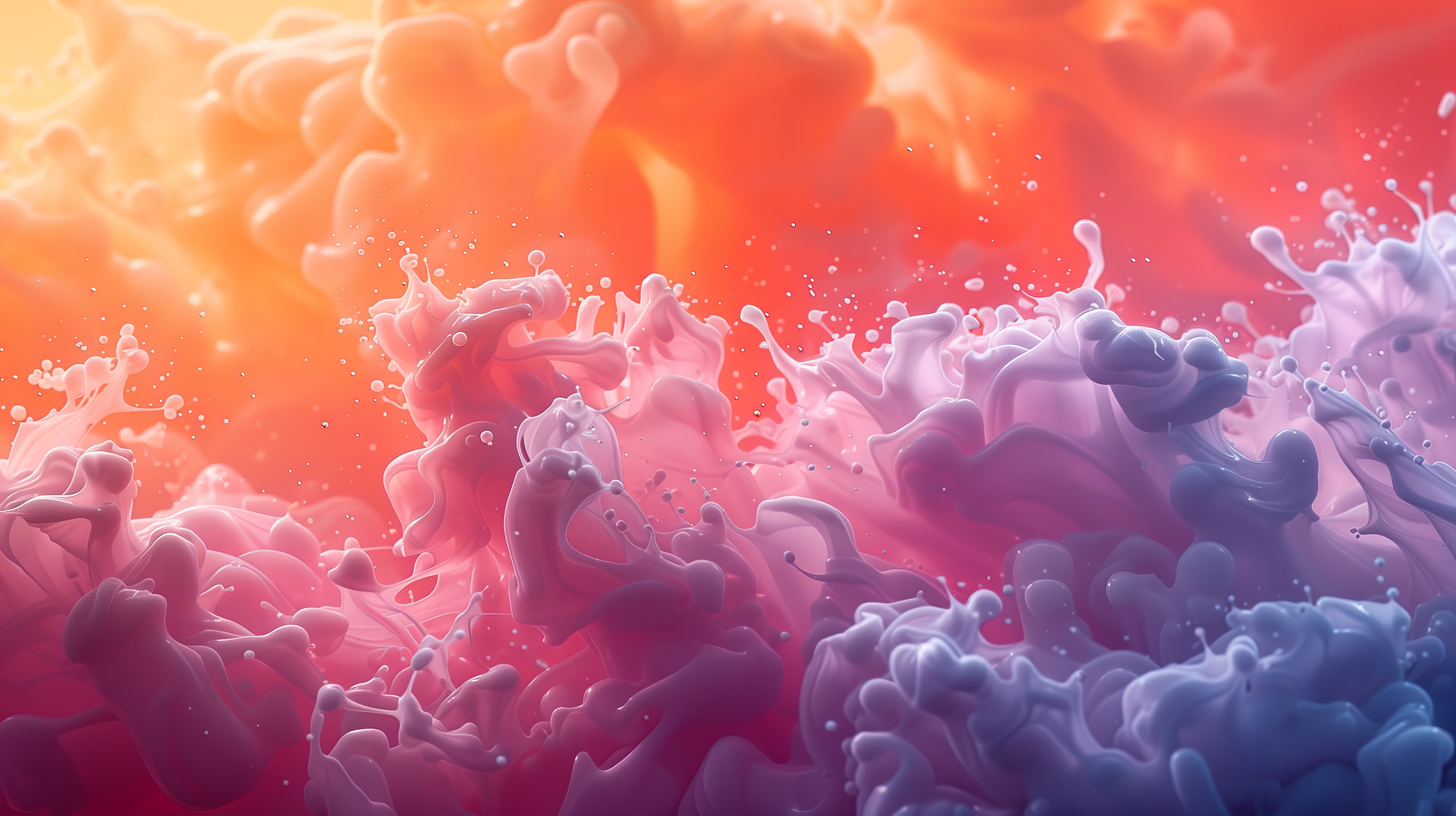 General 5824x3264 AI art colorful clouds foam liquid splashes depth of field bright