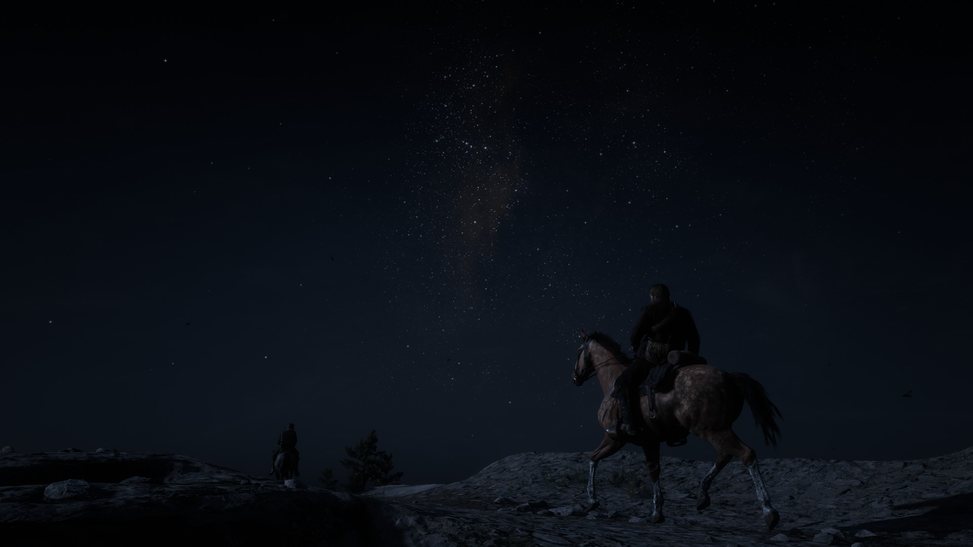 General 1920x1080 Red Dead Redemption 2 Arthur Morgan starry night video game characters digital art low light video games horse riding horse