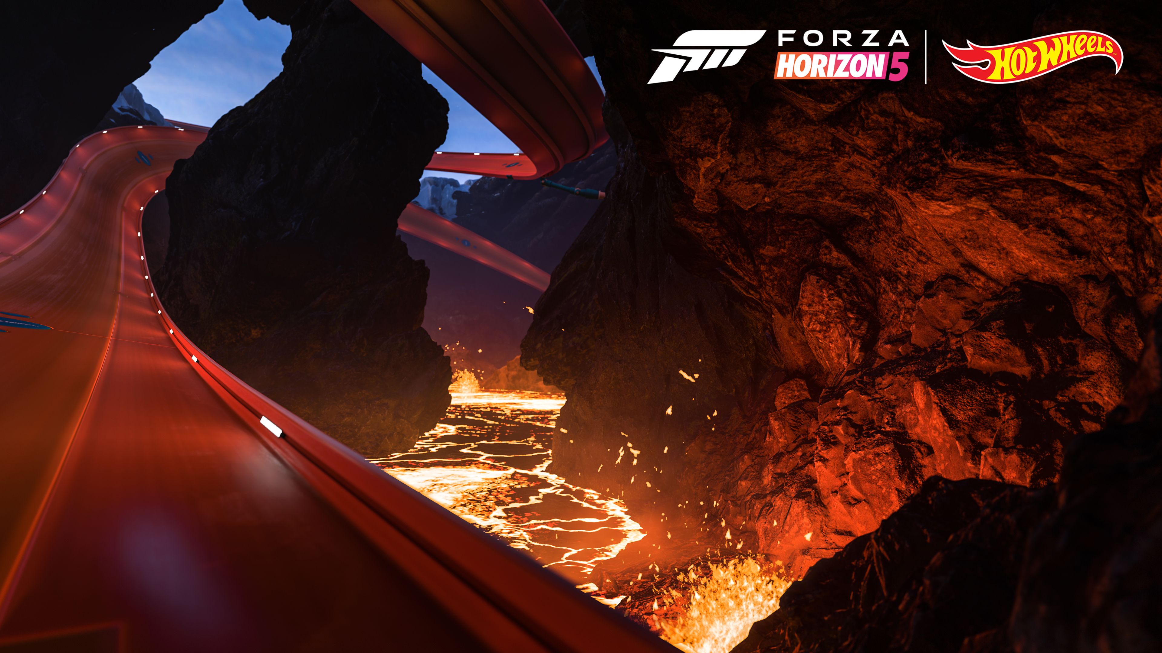 General 3840x2160 Forza Horizon 5 Hot Wheels video games watermarked race tracks CGI logo