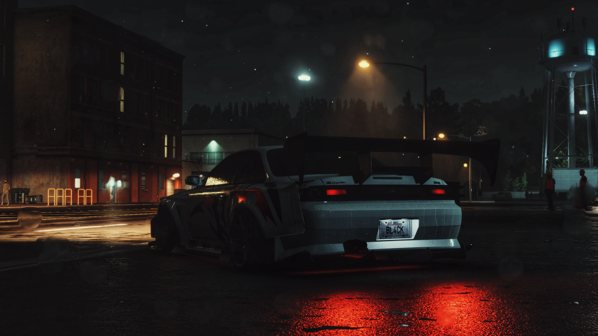 General 1920x1080 Need for speed Unbound Need for Speed edit CGI race cars car park car 4K gaming video game characters effects video games EA Games Criterion Games night taillights street light lights