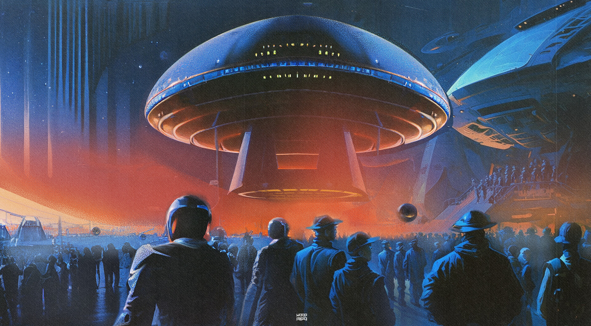 General 1920x1060 artwork digital art UFO spaceship