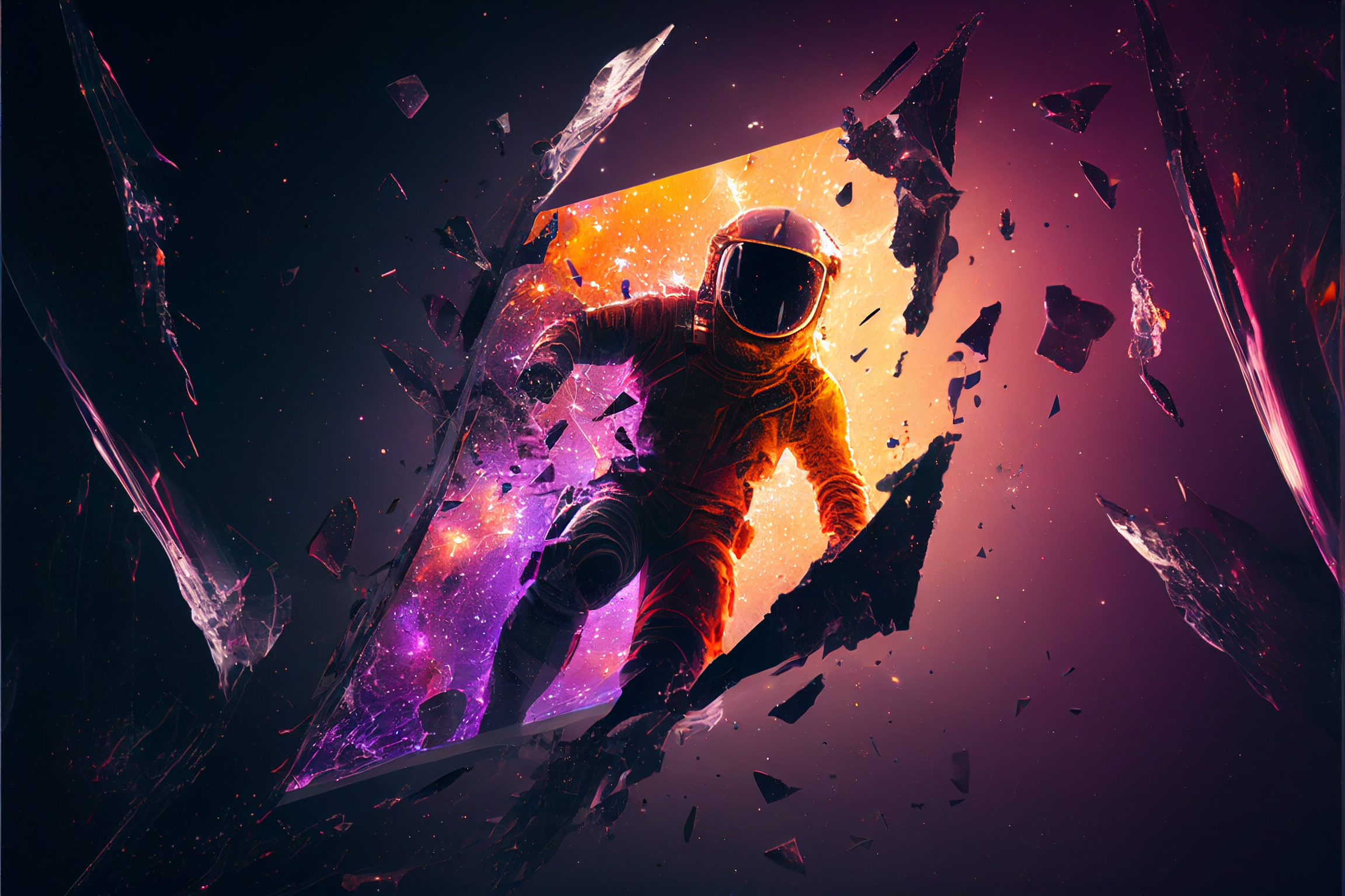 General 2304x1536 AI art astronaut spacesuit space science fiction abstract Midjourney