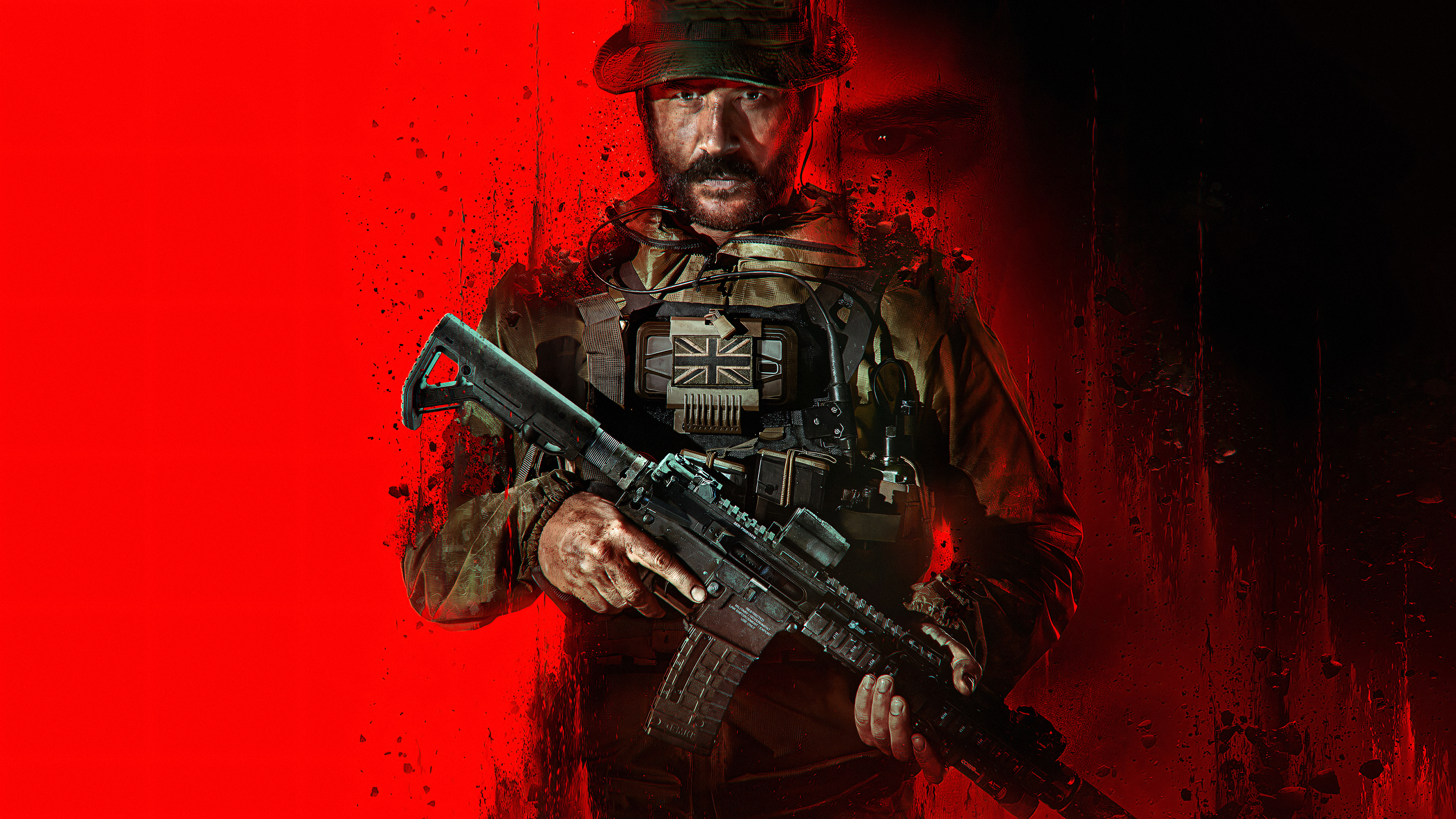 General 3840x2160 Call of Duty: Modern Warfare III Sledgehammer Games 4K Activision video games Captain Price men Vladimir Makarov gun hat simple background looking at viewer beard Call of Duty: Modern Warfare boys with guns Call of Duty minimalism uniform Cheater Warfare video game characters