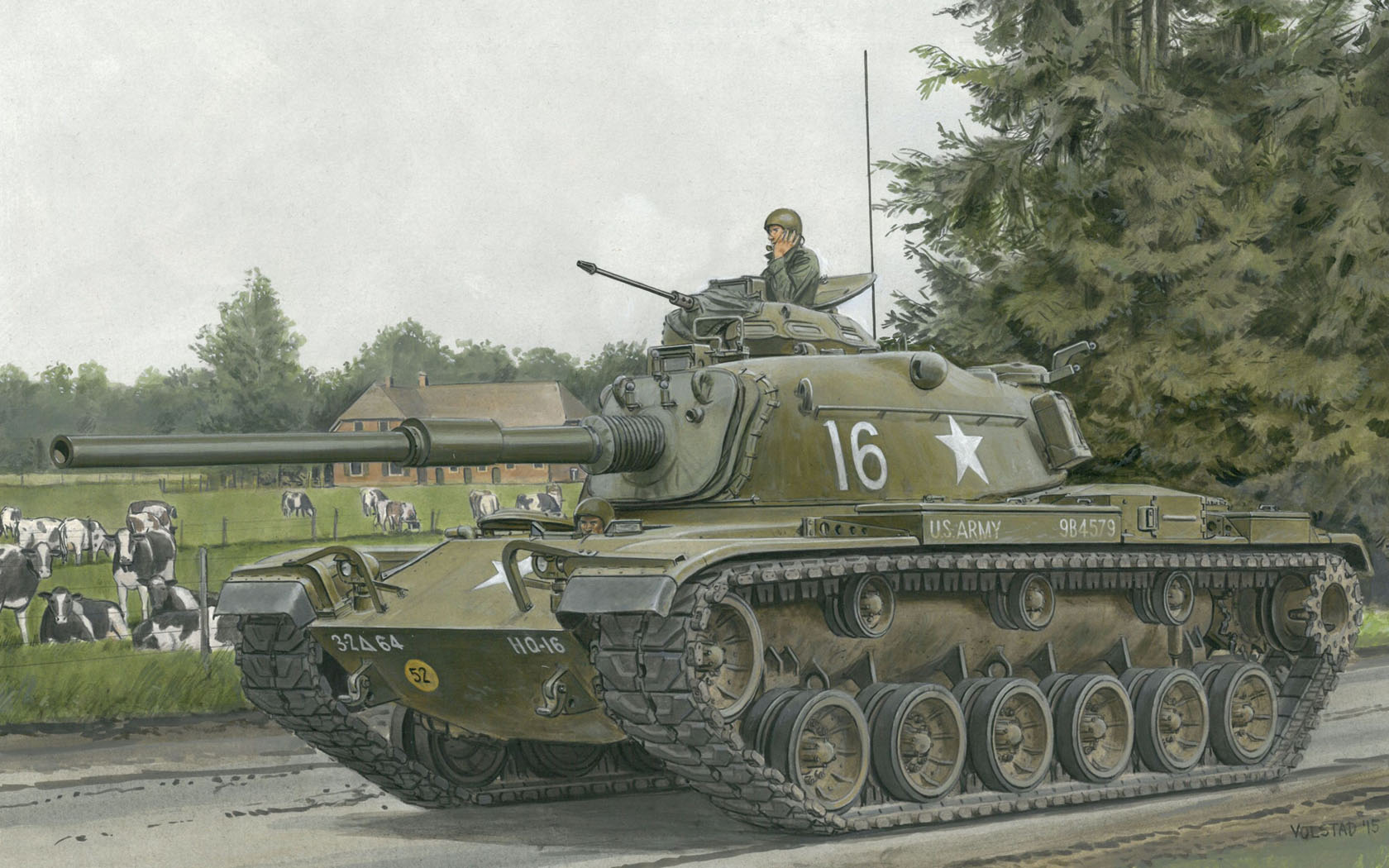General 1680x1050 tank cow army military military vehicle artwork men soldier helmet animals American tanks