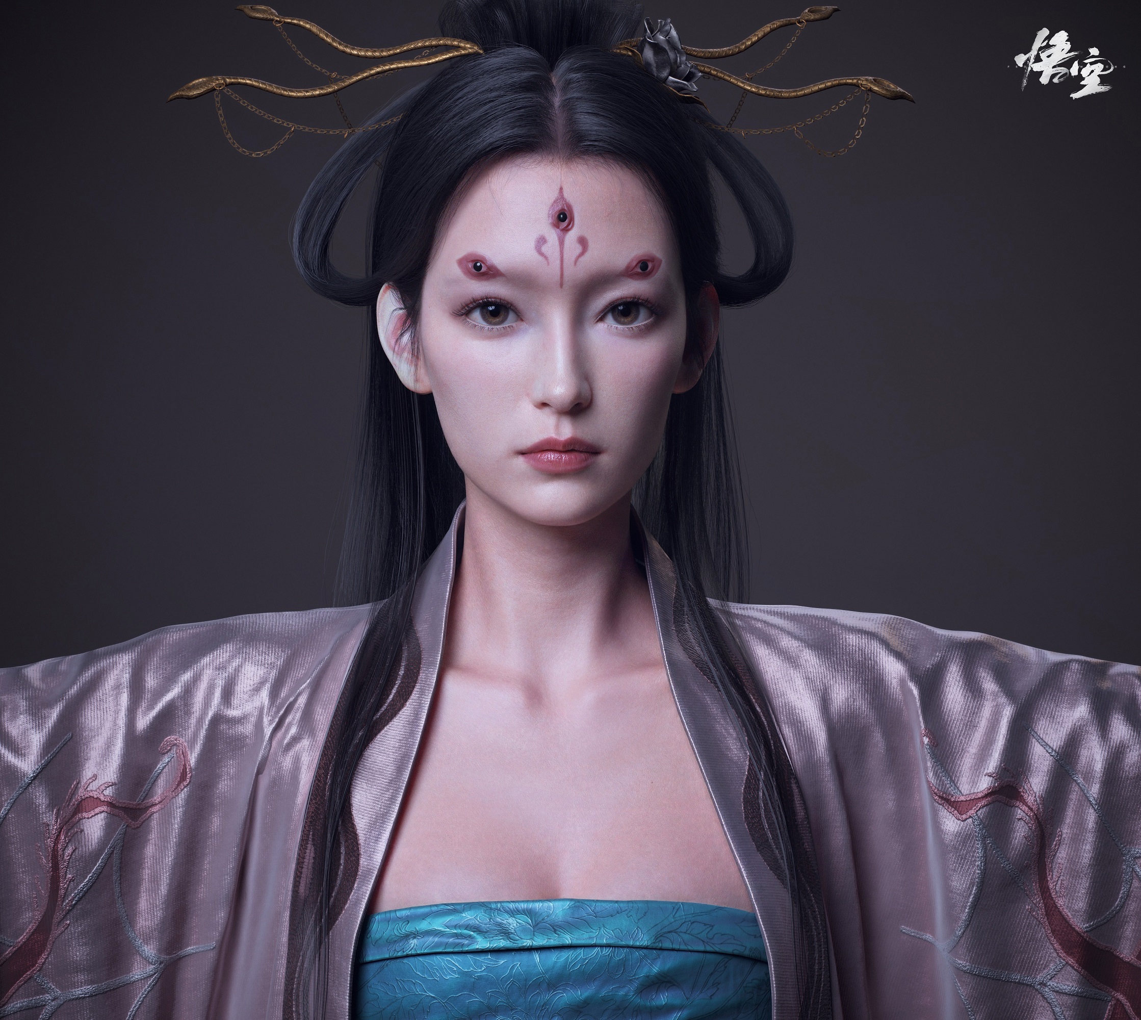 General 2238x2000 Chen Wang CGI women Asian dark hair kimono pale eyes