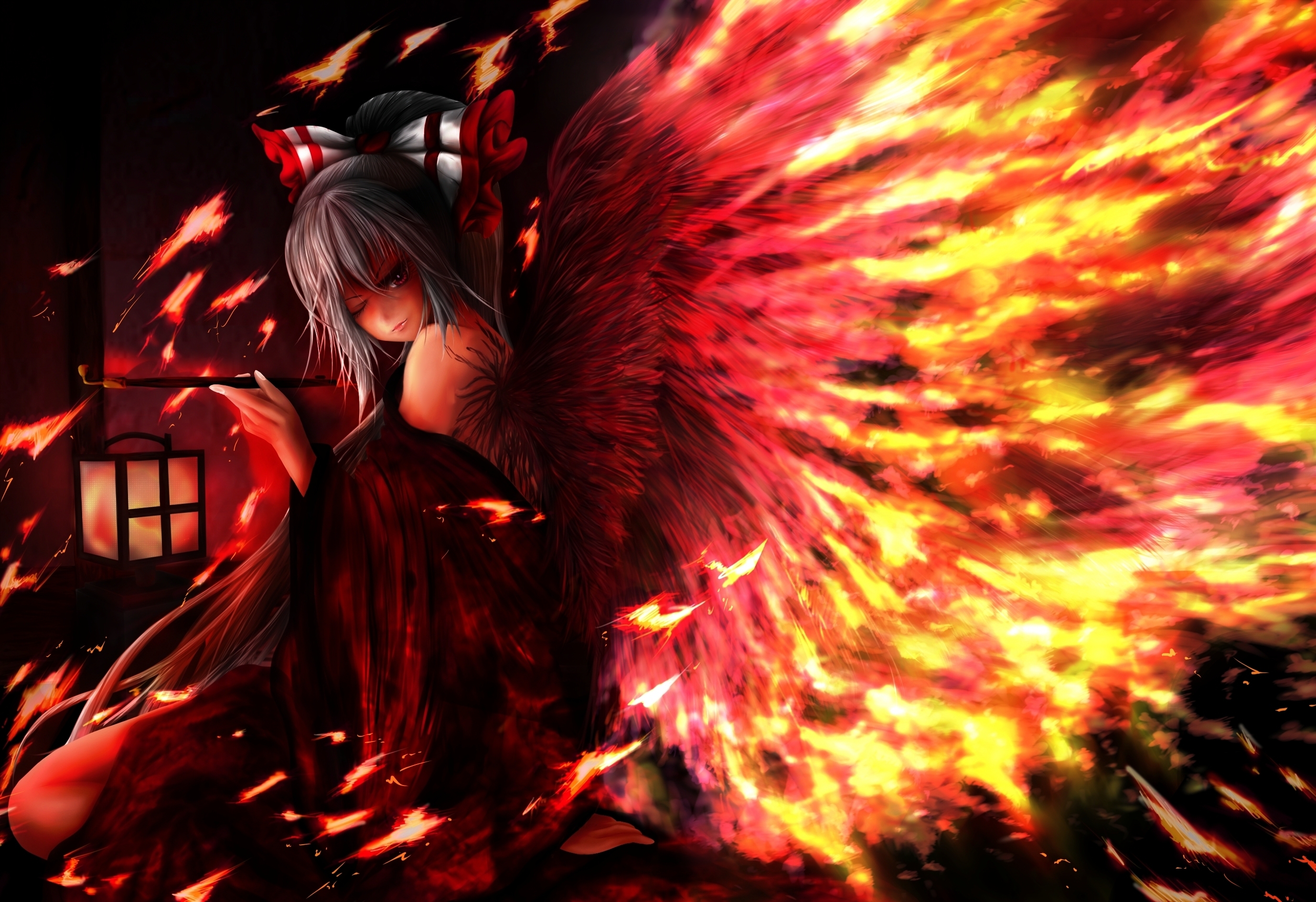 Anime 2755x1889 demon girls demoness demon fantasy girl angel anime girls