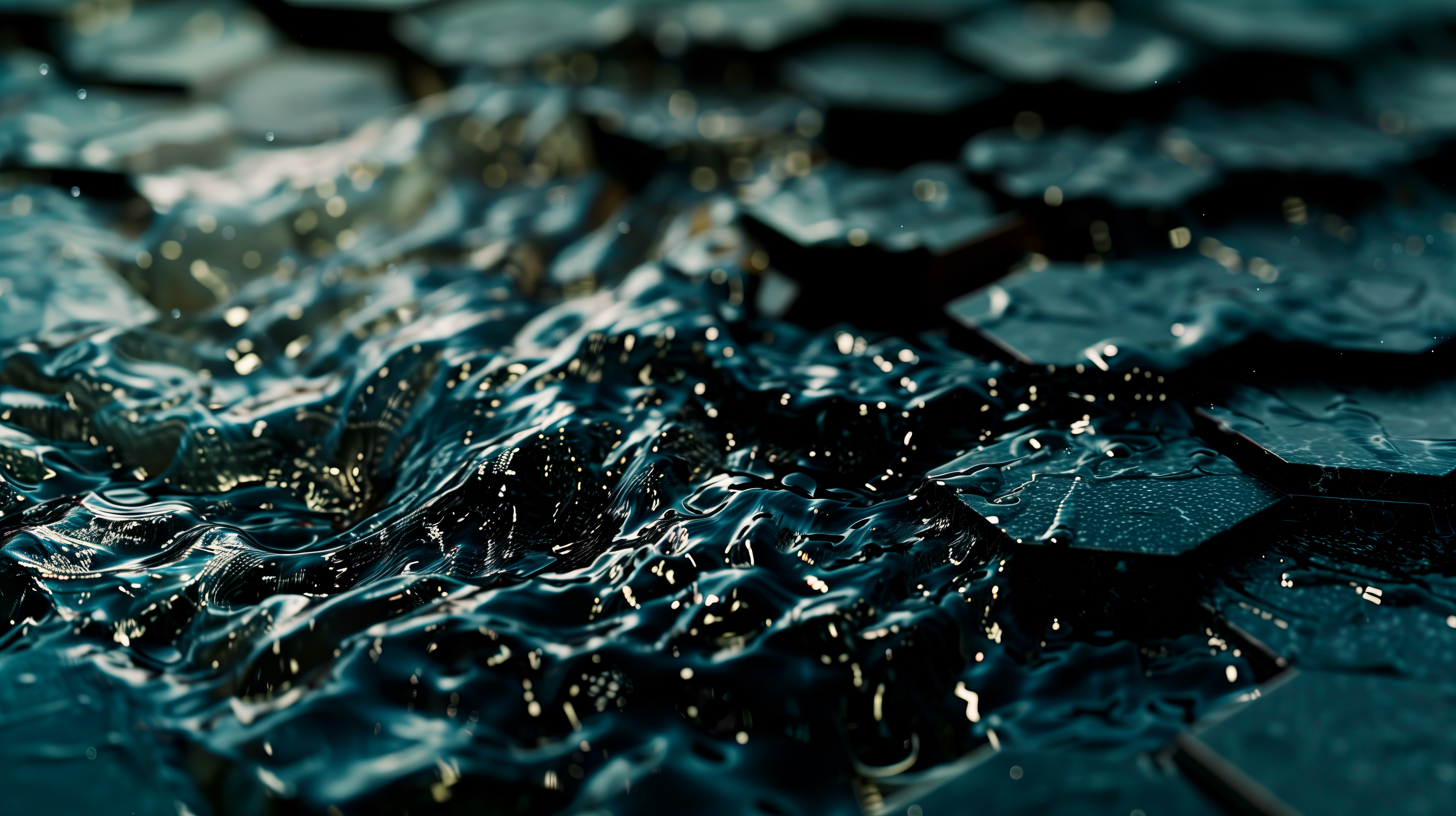 General 5824x3264 digital art AI art abstract depth of field closeup wet water