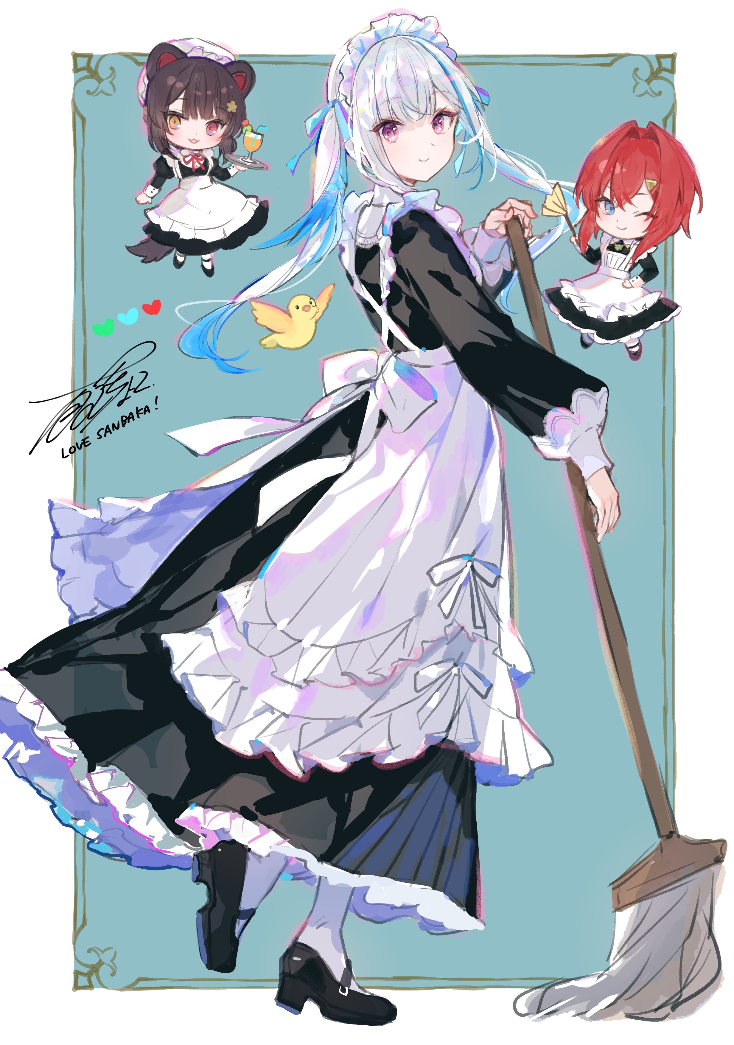 Anime 2464x3508 Fuji Choko anime anime girls Pixiv maid