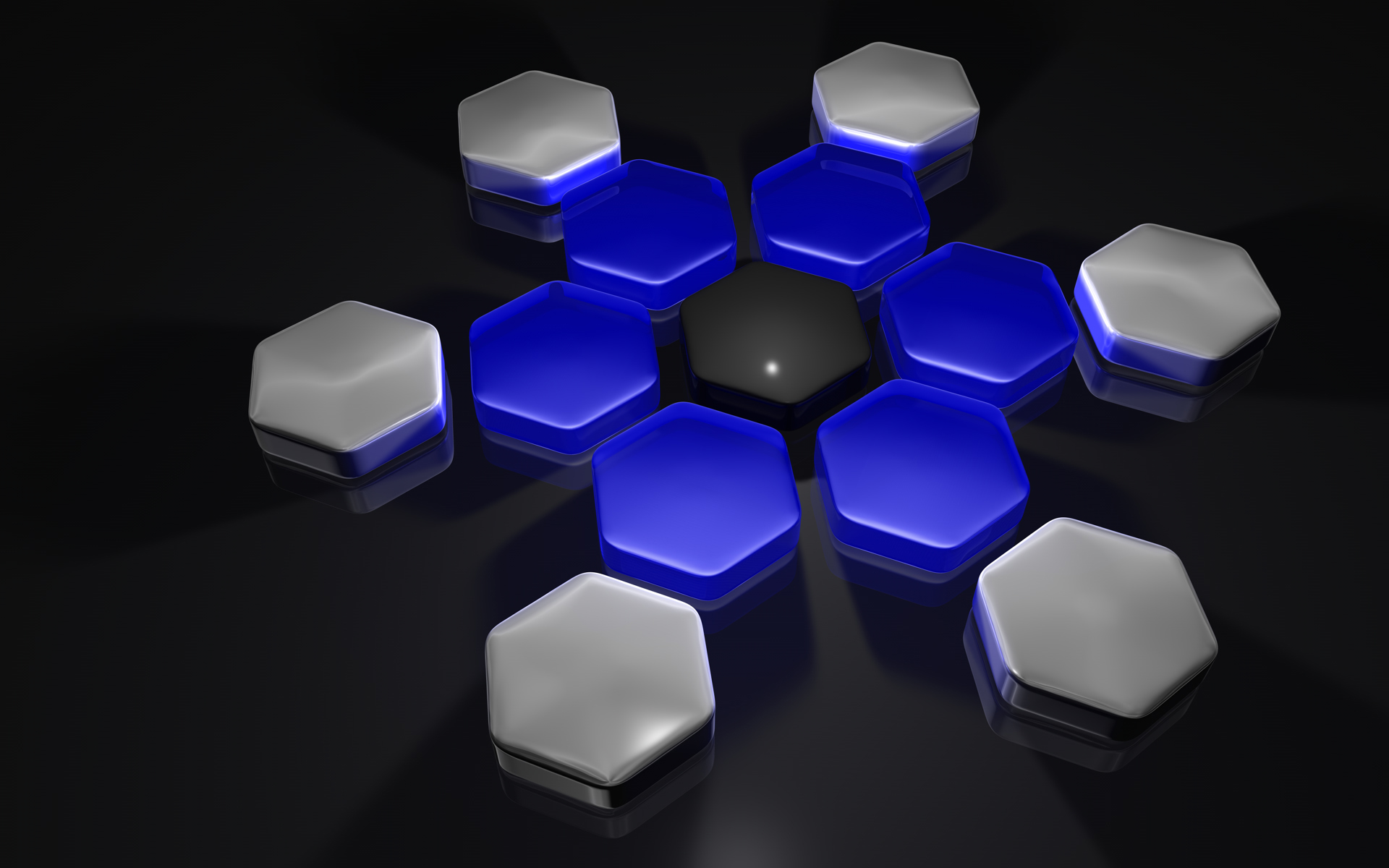 General 1920x1200 abstract 3D Abstract shapes hexagon CGI