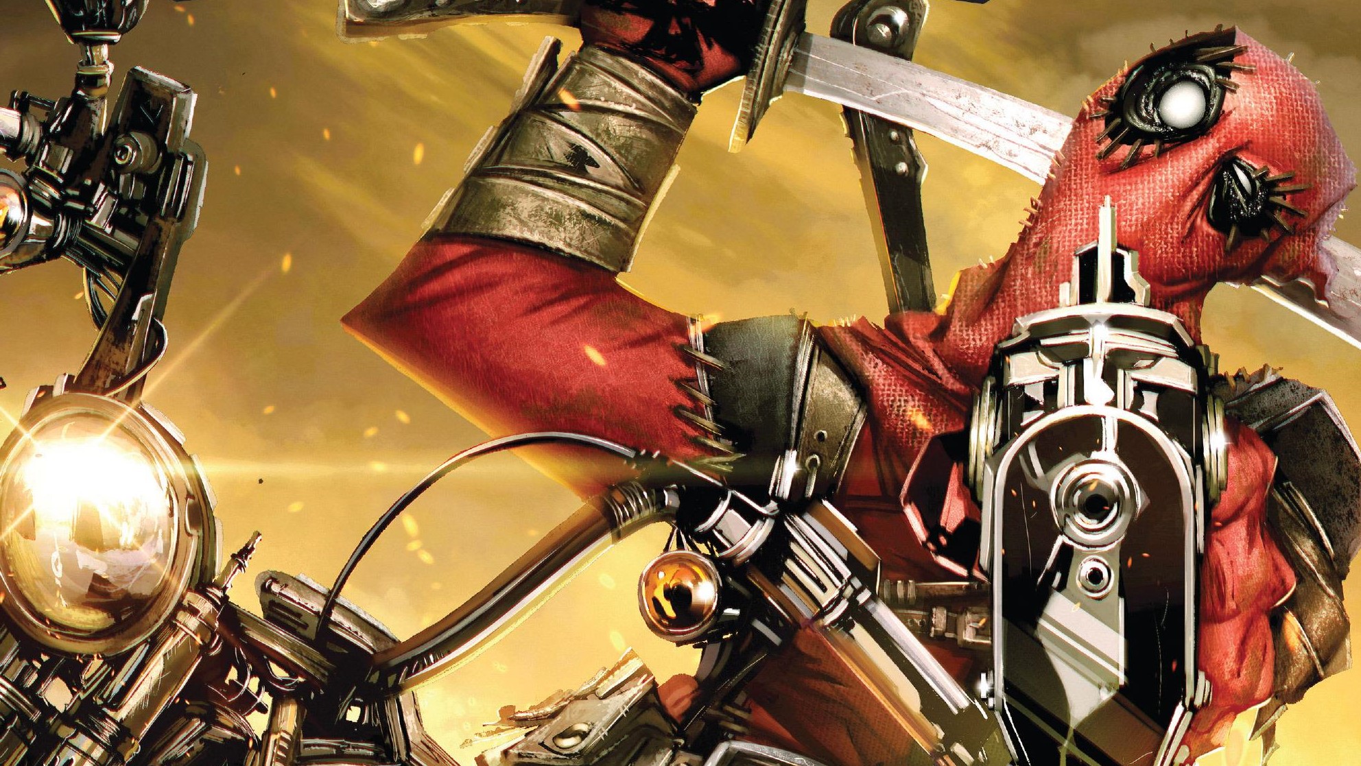 General 1984x1117 comics comic art Marvel Comics Deadpool gun superhero motorcycle