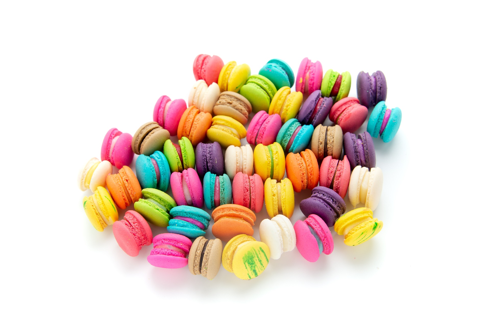 General 1920x1282 white background food sweets colorful macarons cookies