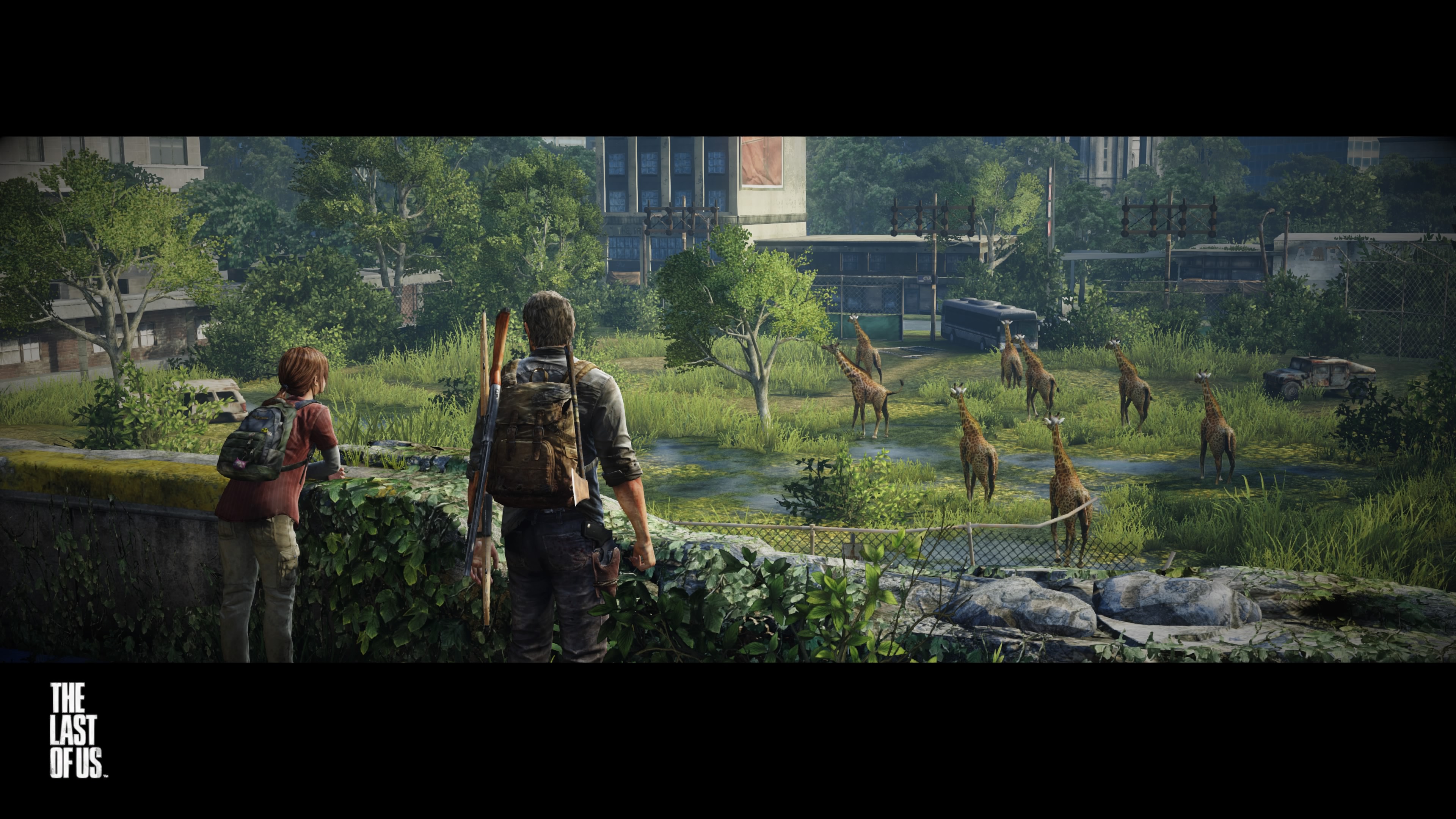 General 3840x2160 The Last of Us Ellie Williams Joel Miller apocalyptic video games screen shot ruins video game characters city overgrown nature