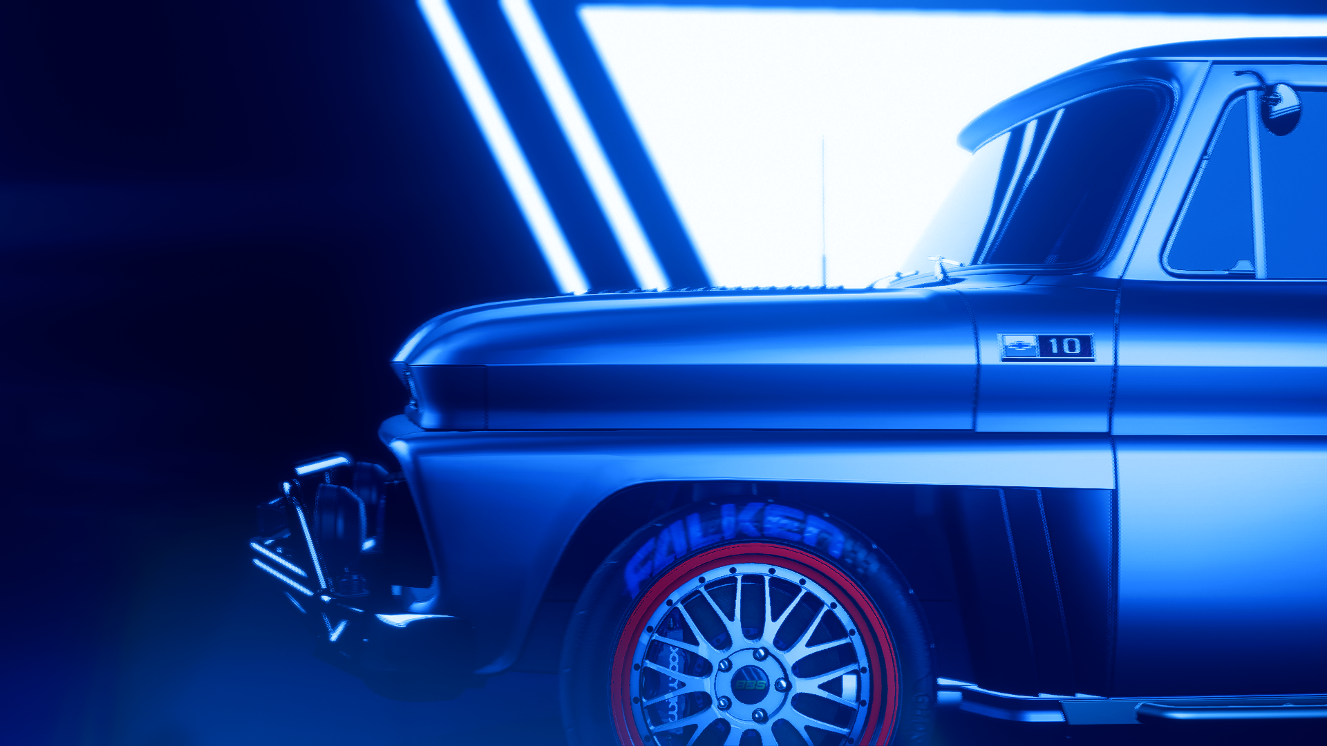 General 1920x1080 Need for Speed: Heat vehicle car RWB blue Chevrolet pickup trucks video games Electronic Arts