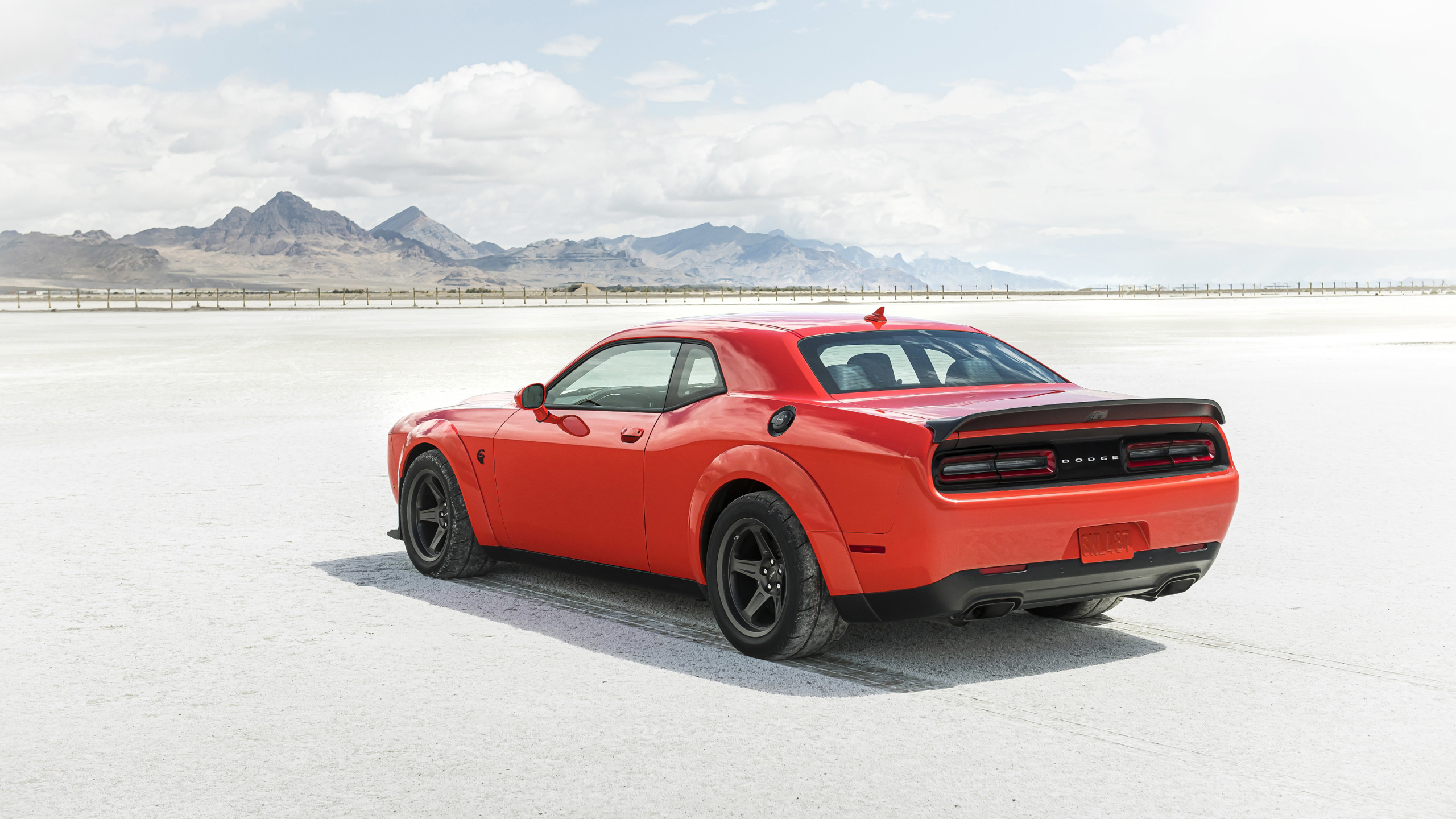 General 2560x1440 Dodge Challenger hellcat muscle cars car vehicle red cars Dodge American cars Stellantis